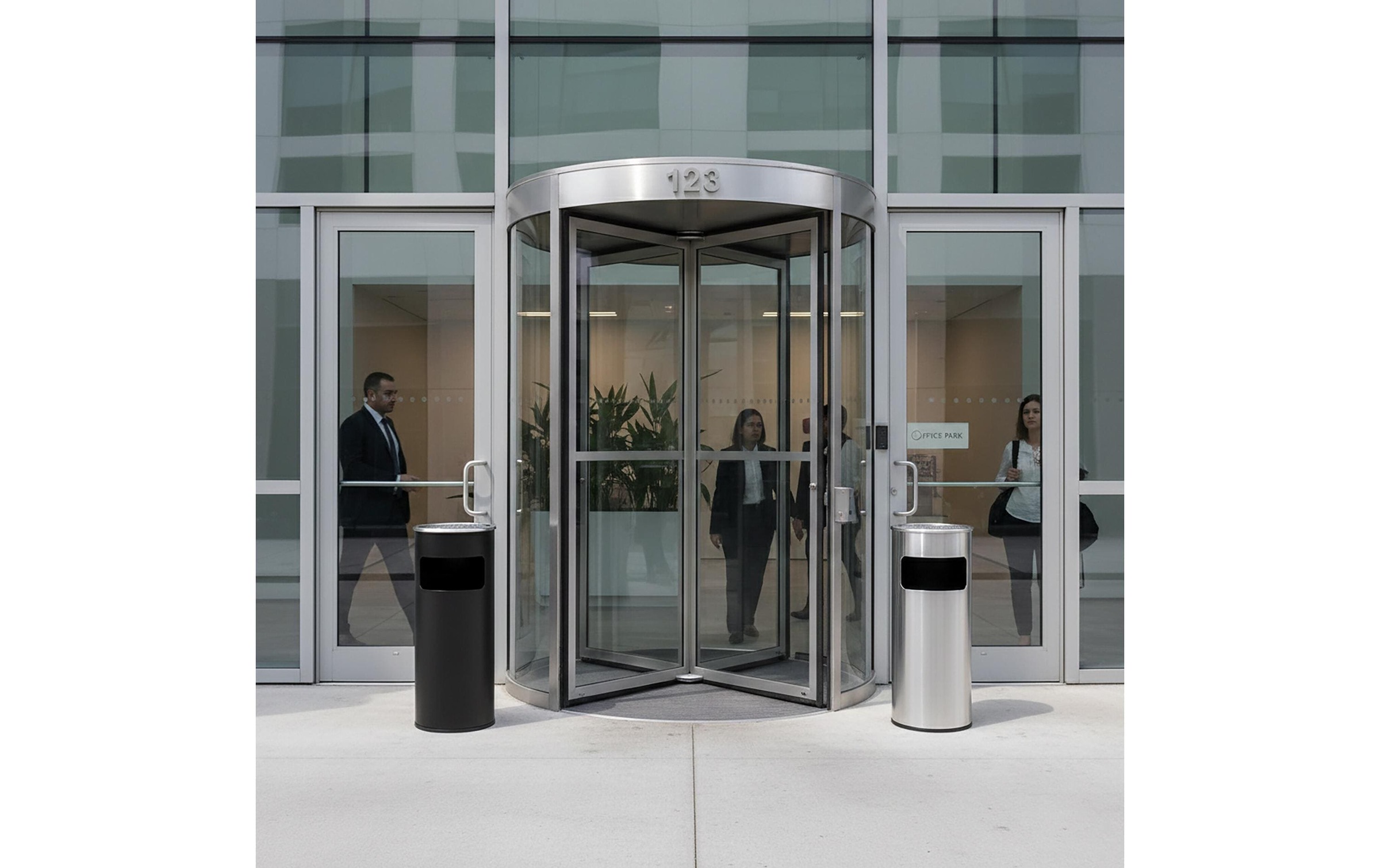 Relaxdays Posacenere Con Cestino, Acciaio Inox, 30 L, Colonna Fumatori, Hxd 60,5x23,5 Cm, Secchio Estraibile, Argento