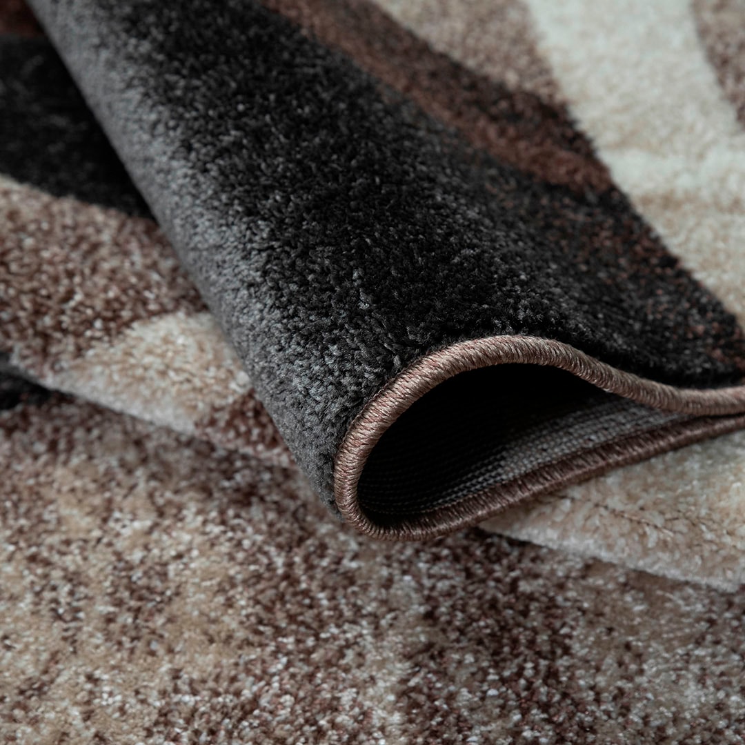 my home Teppich »Joas«, rechteckig, 9 mm Höhe, besonders weicher Kurzflor in modernem Wellen Muster, leichter Glanz