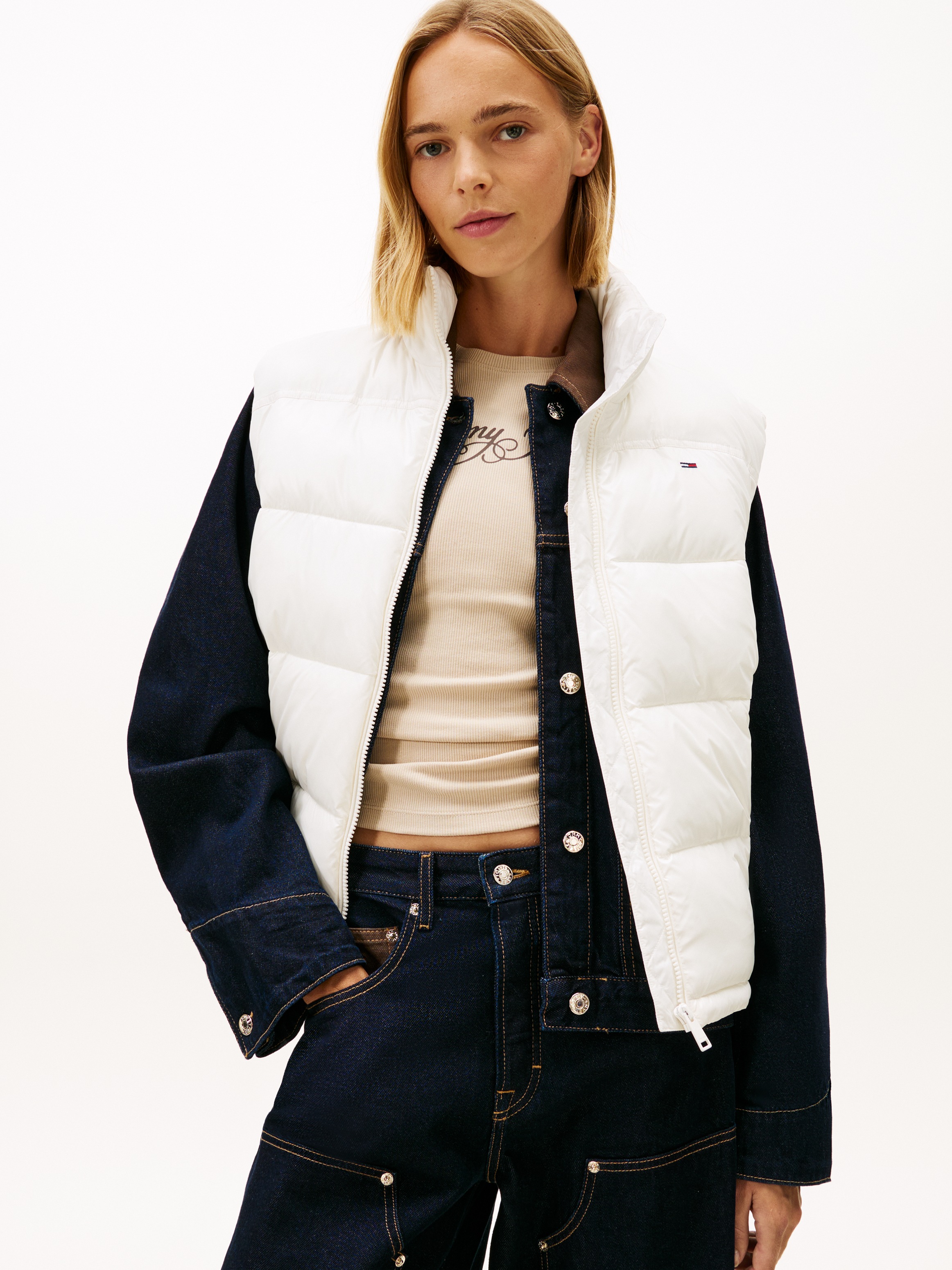 Image of Tommy Jeans Steppweste "TJW ESSENTIAL PUFFER VEST SHINY"