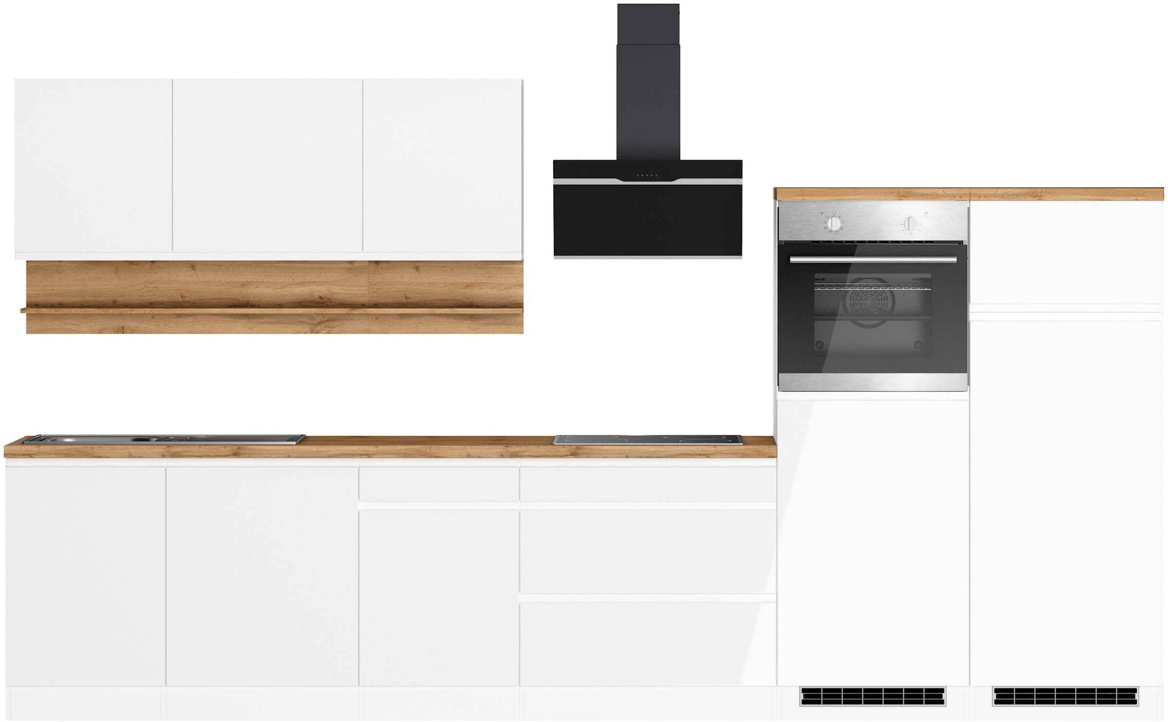 Image of KOCHSTATION Küchenzeile "KS-Virginia,neu in verbesserter Ausführung" Arbeitsplatte 38 mm stark, Stauraum, Softclose, Breite 360 cm, Softclose, wahlweise mit E-Geräten und Induktion