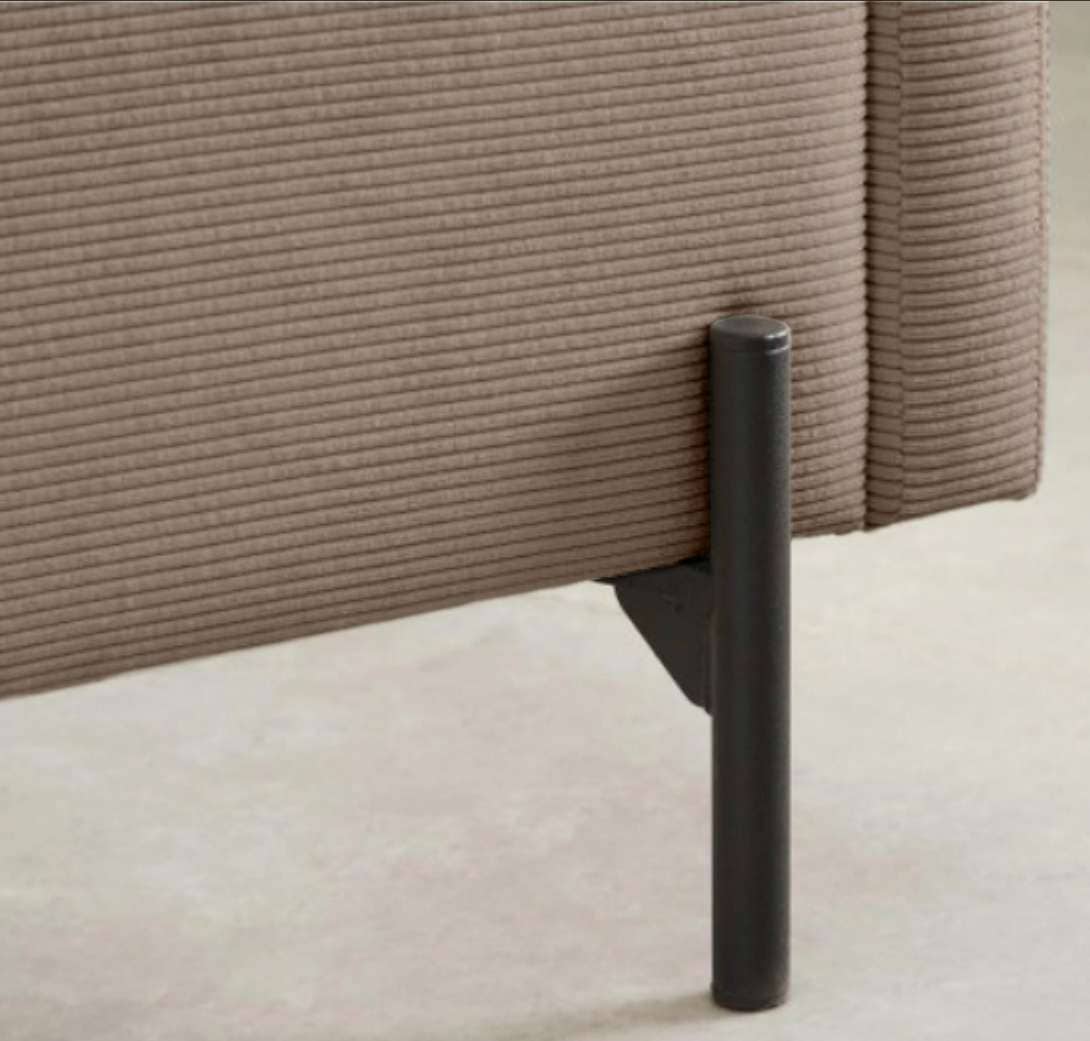 Home affaire Polsterbett »LAVOISIER Bettgestell mit Lattenrost, Breite 140/160/180/200 cm, Cord« Rahmenbett mit Kopfteil, ohne Matratze und Topper