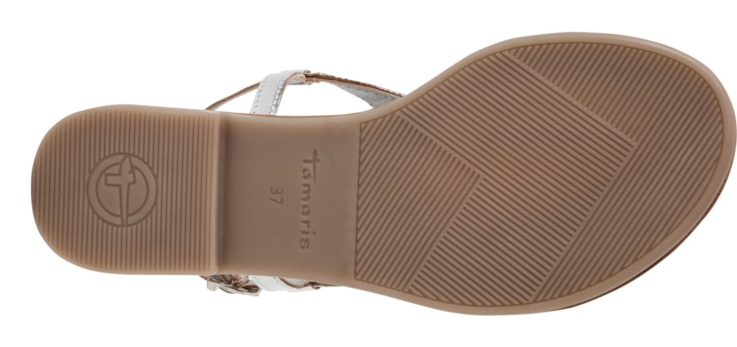 Tamaris Sandale à lanières  , Sandalette, Sommerschuh, Festtagsschuh, funkelnde Strasssteinchen