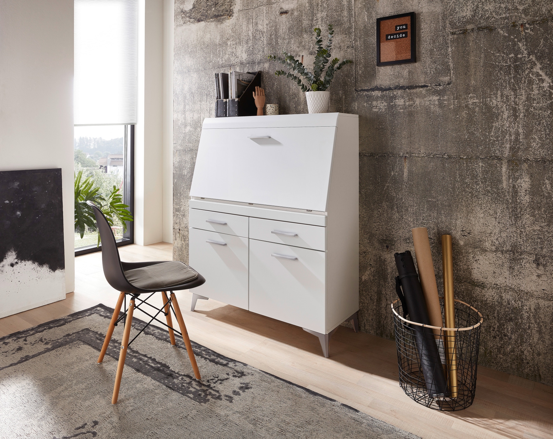 Innostyle Sekretär »SECRET« Stauraumschrank, mit Monitor-/Laptopfach, Soft-Close, Breite 98 cm