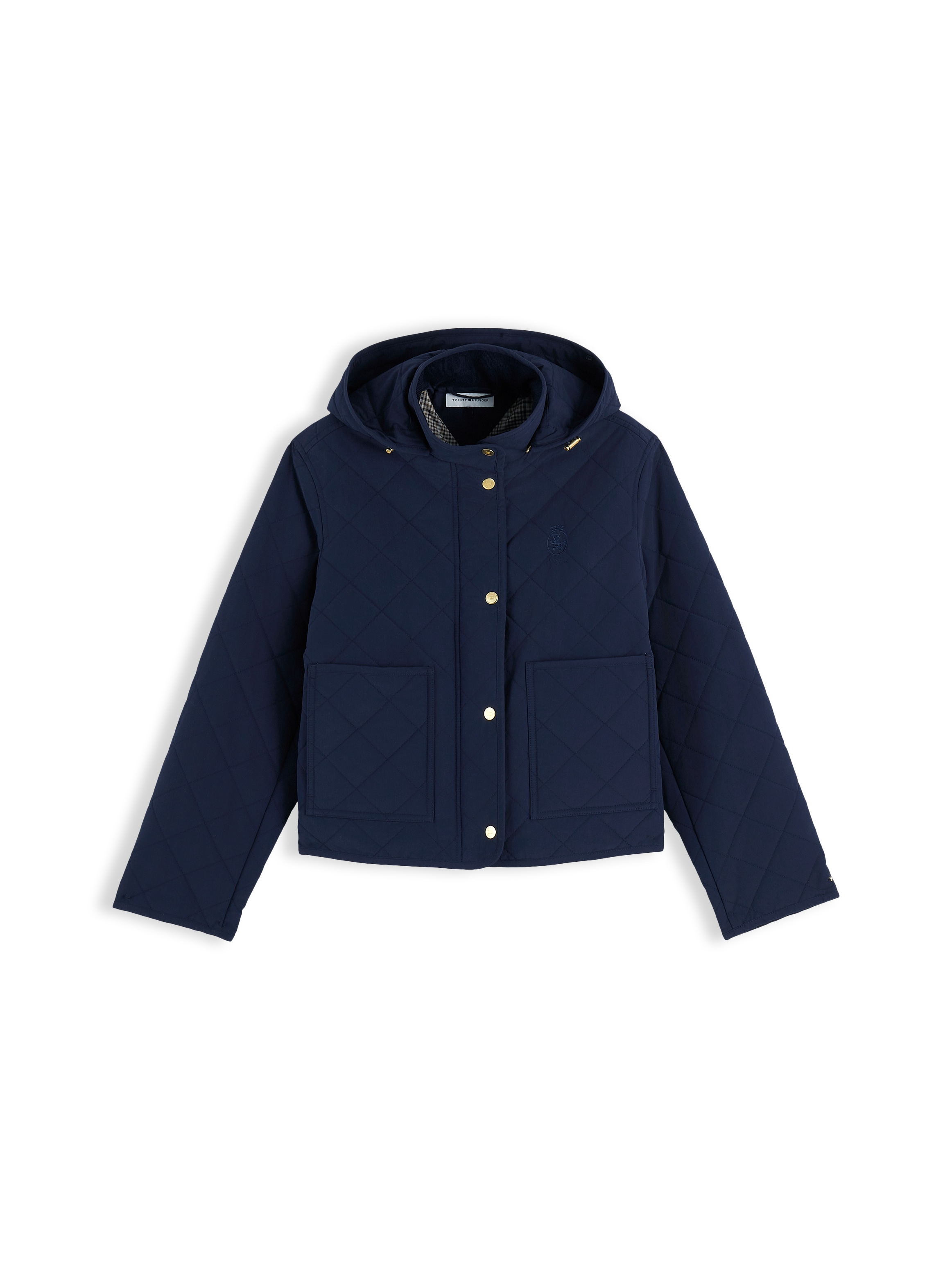 Tommy Hilfiger Veste matelassée »QUILTED HOOD JACKET« avec capuche mélange de coton