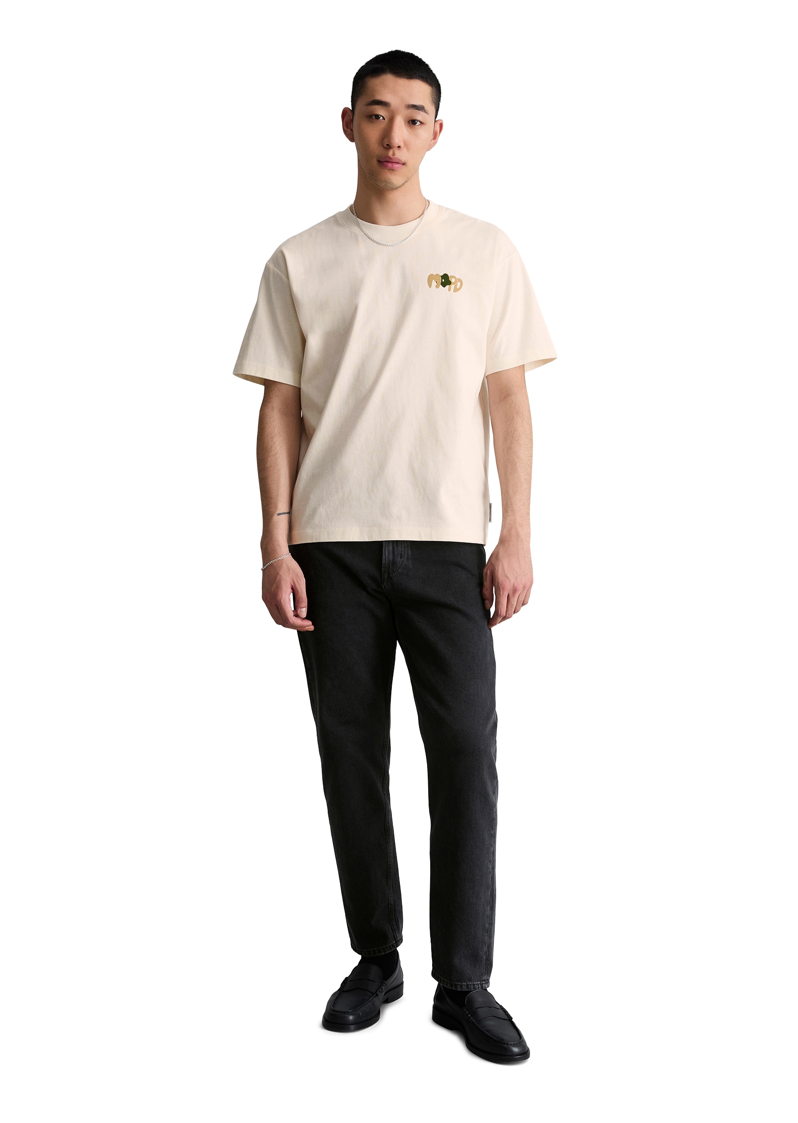 Marc O'Polo DENIM T-shirt relaxed avec grand imprimé dans le dos