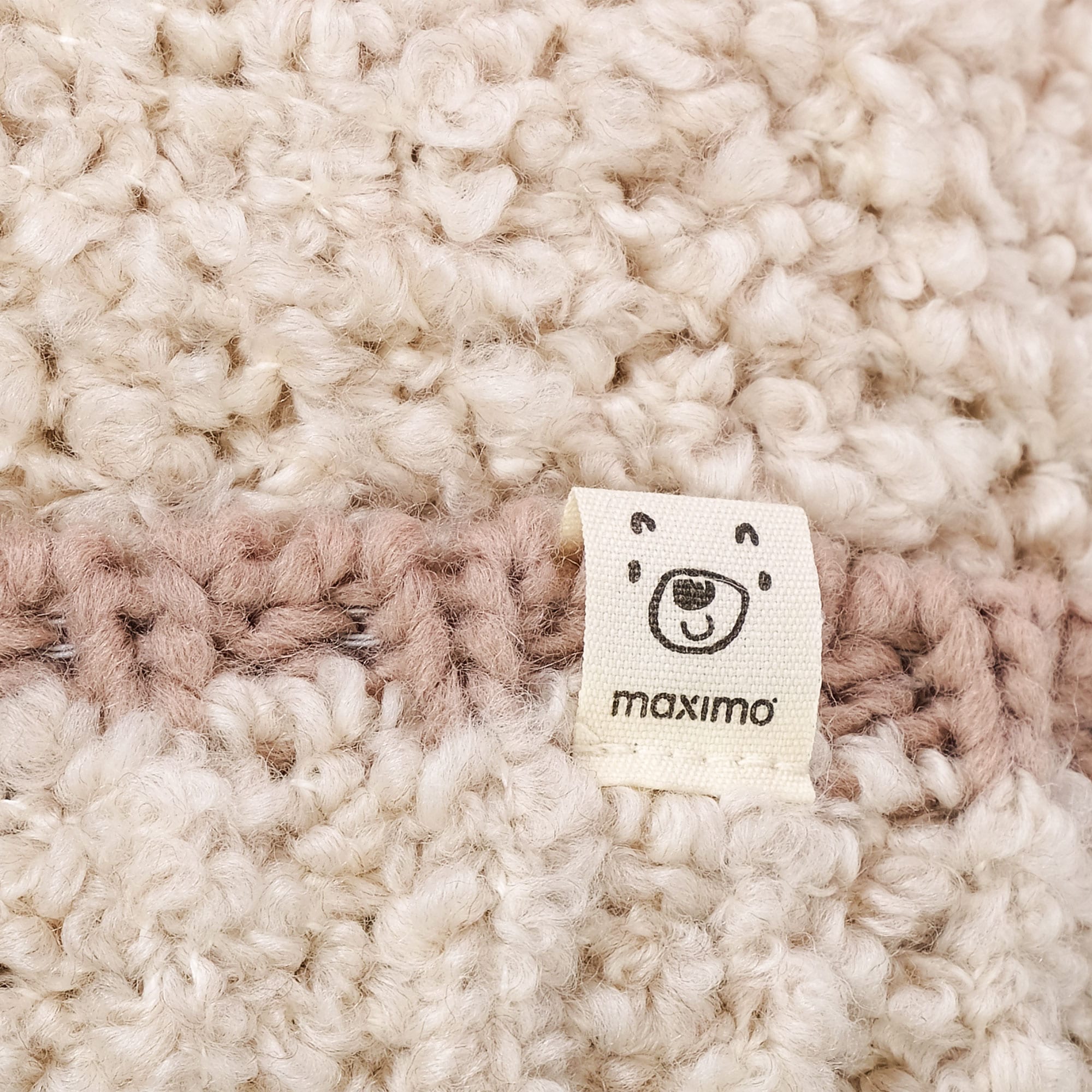 MAXIMO Bonnet à pompon wärmend, Grobstrick, gefüttert, hoher Wollanteil