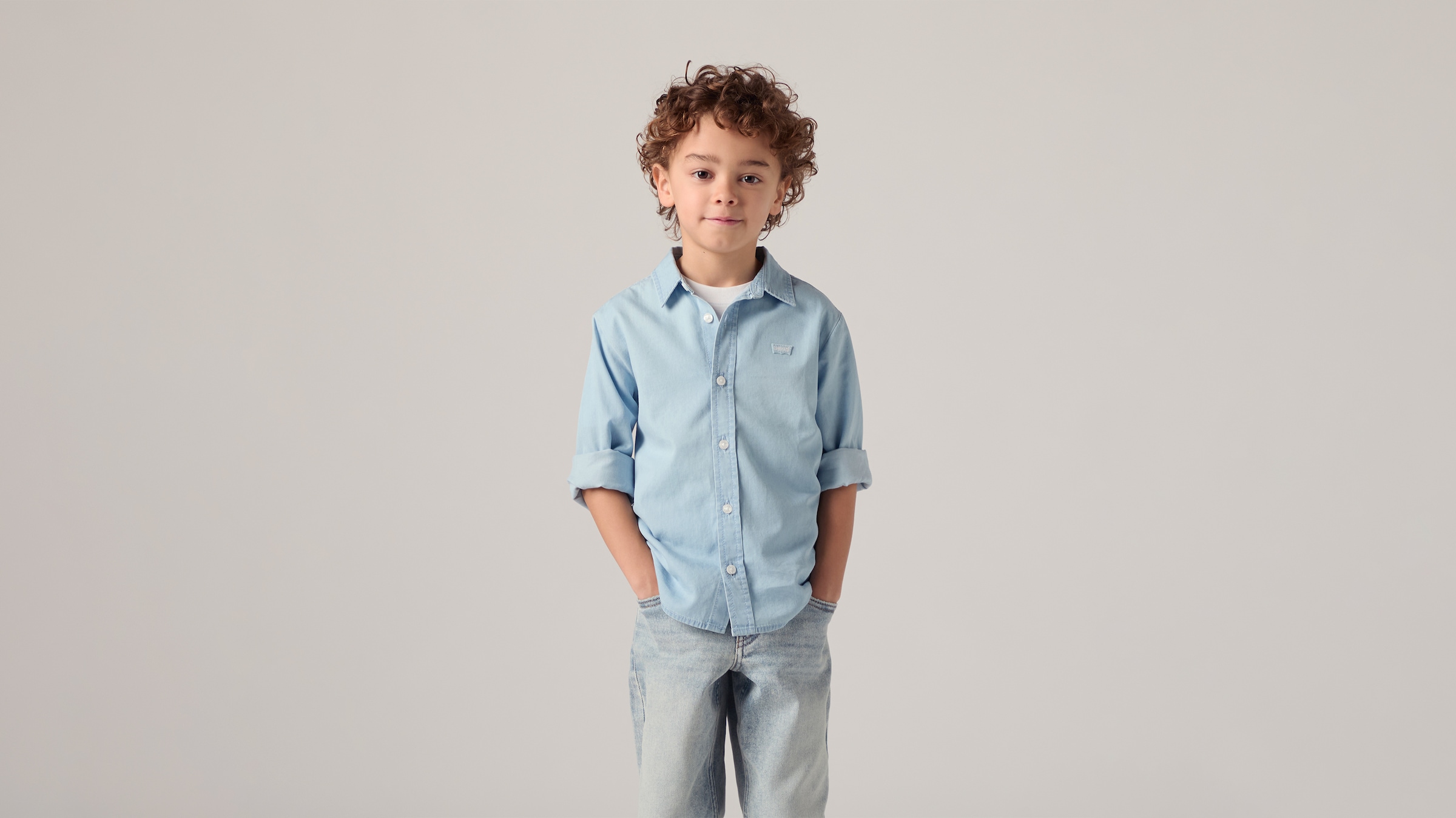 Levi's® Kids Chemise en jean »LVB BATTERY HOUSEMARK SHIRT« avec broderie logo