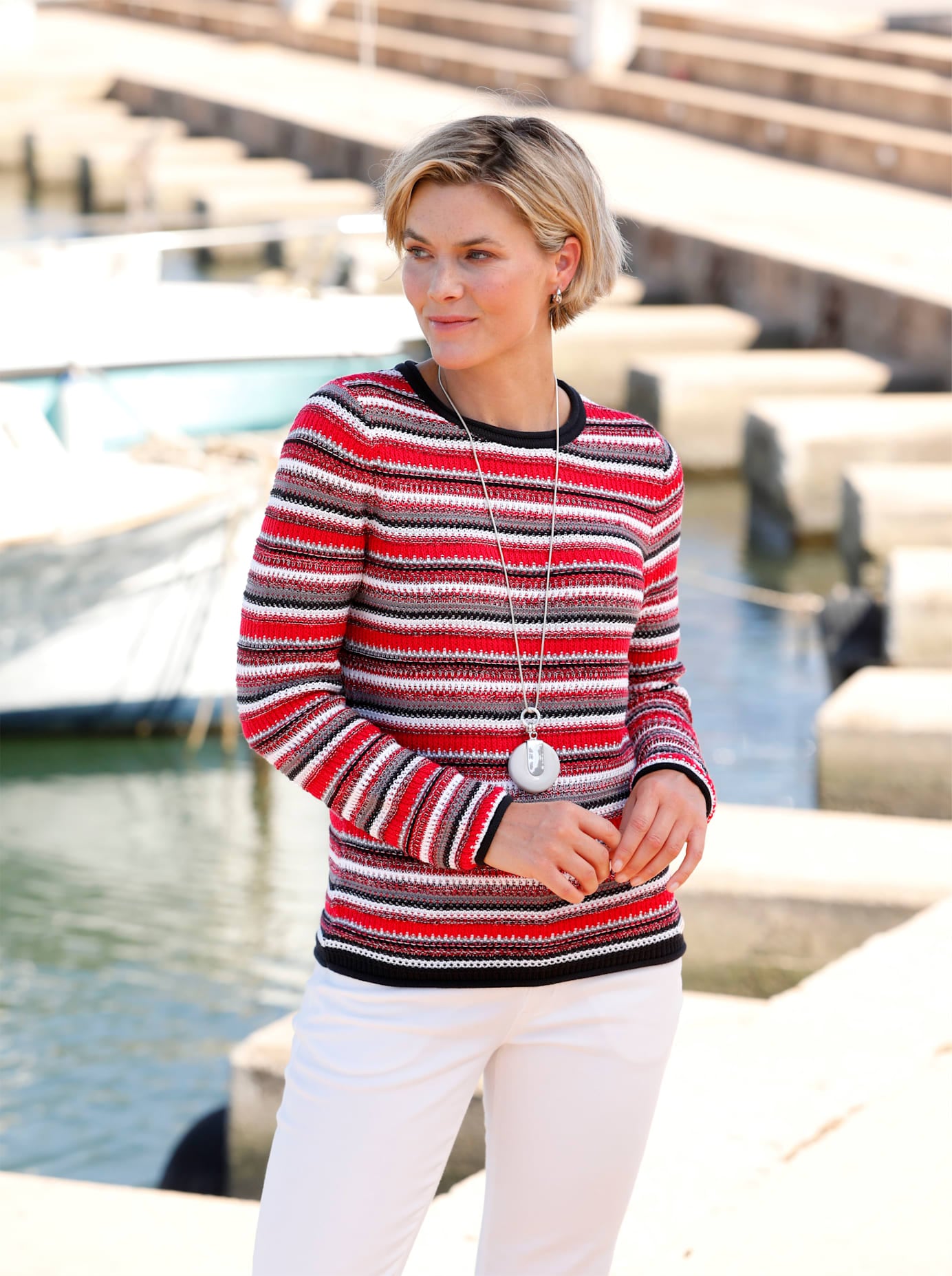 Image of Casual Looks Strickpullover "Streifenpullover"