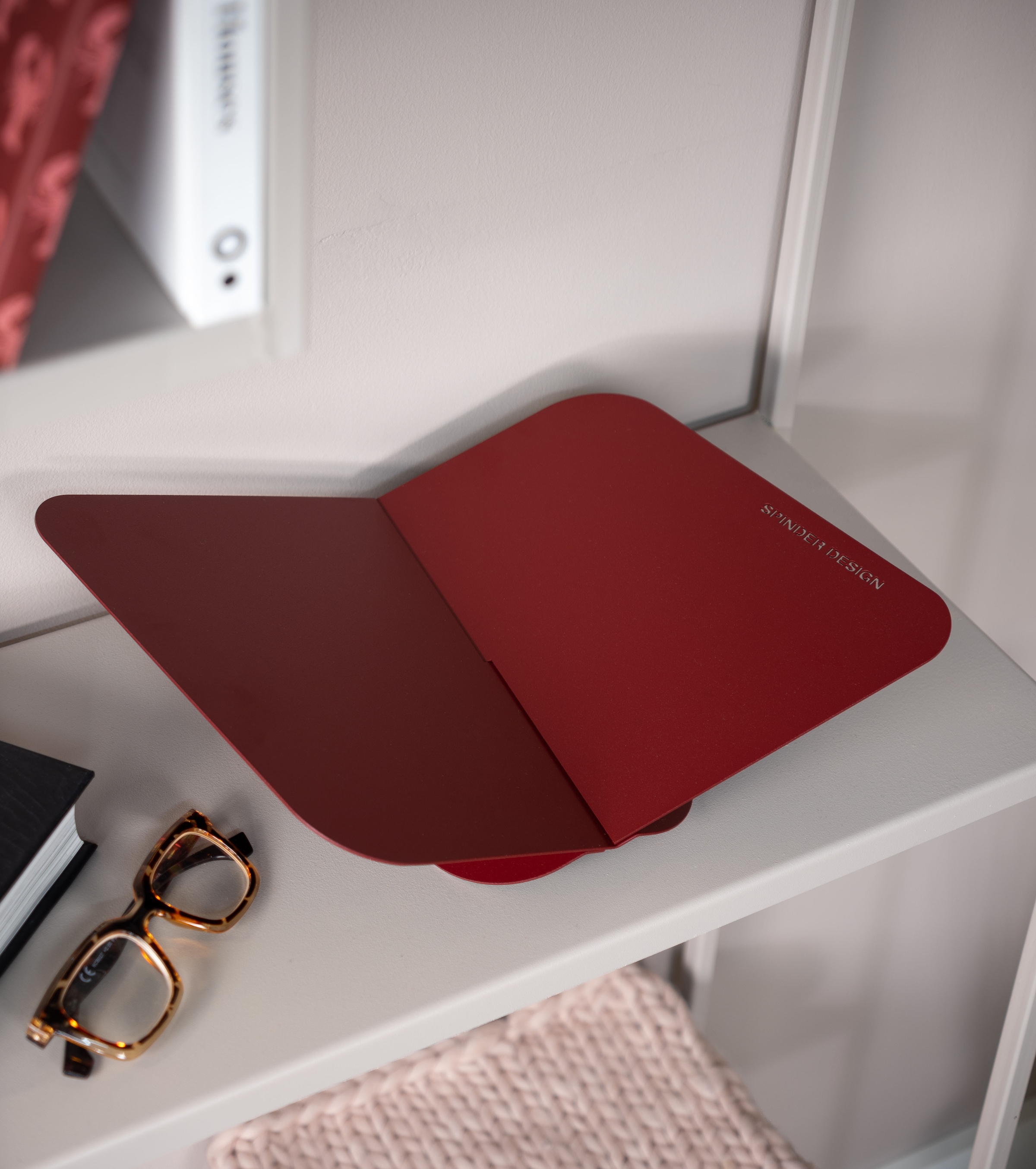 Spinder Design Serre-livres »ATALANTA« porte-livres moderne en acier peint par poudrage