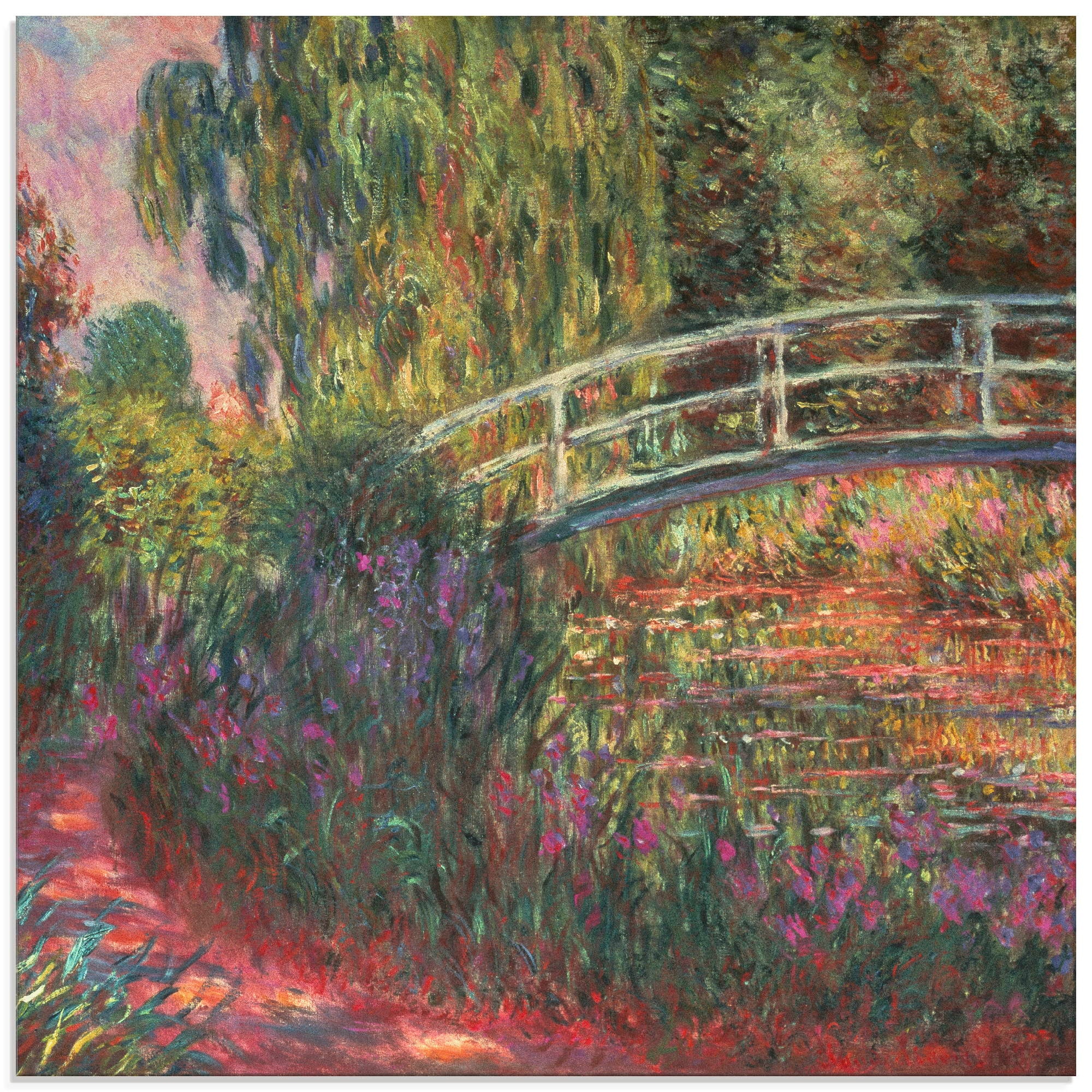 Image of Artland Glasbild "Japanische Brücke im Garten von Giverney" Garten 1 Stk. tlg. in verschiedenen Grössen