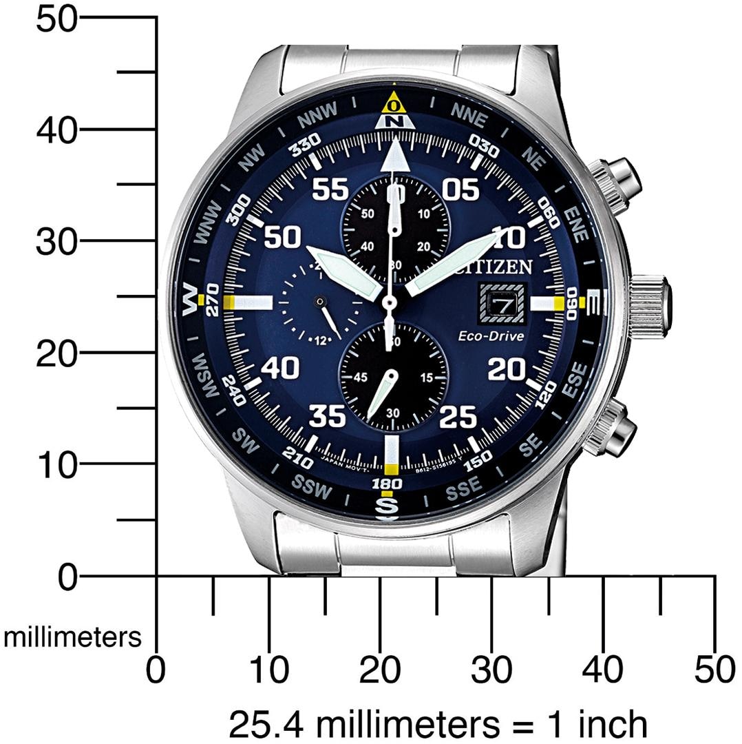 Citizen Chronograph Armbanduhr, Herrenuhr, Solar, Stoppfunktion, Edelstahlarmband