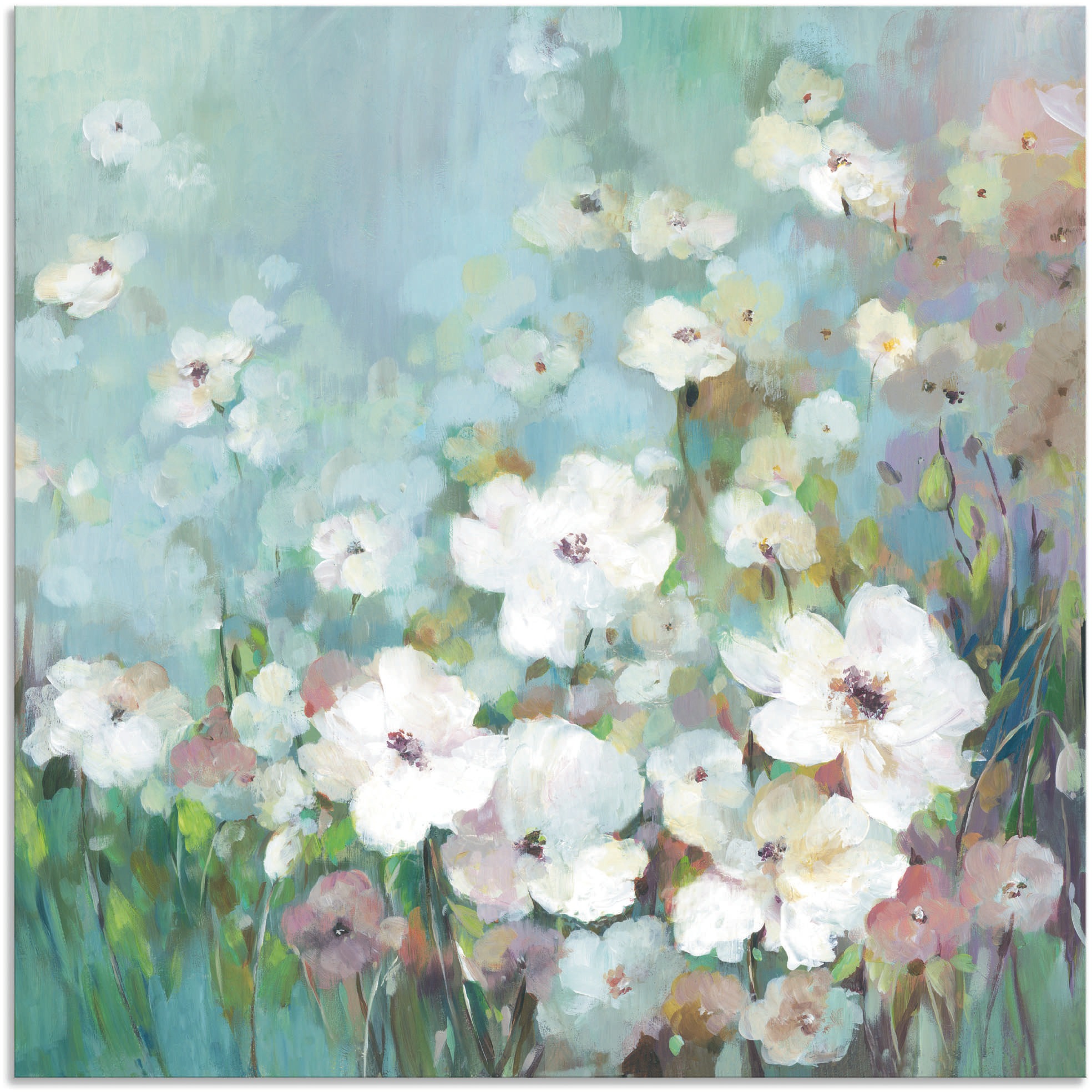 Image of Artland Wandbild »Feldblumengarten«, Blumenwiese, (1 St.), in vielen Grössen & Produktarten - Alubild / Outdoorbild für den Aussenbereich, Leinwandbild, Poster, Wandaufkleber / Wandtattoo auch für Badezimmer geeignet bei Ackermann Versand Schweiz