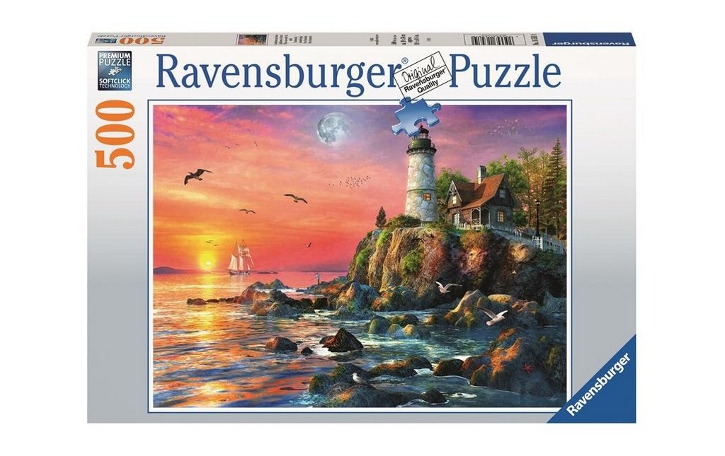 Ravensburger Puzzle »Leuchtturm am Abend«, (500 tlg.)