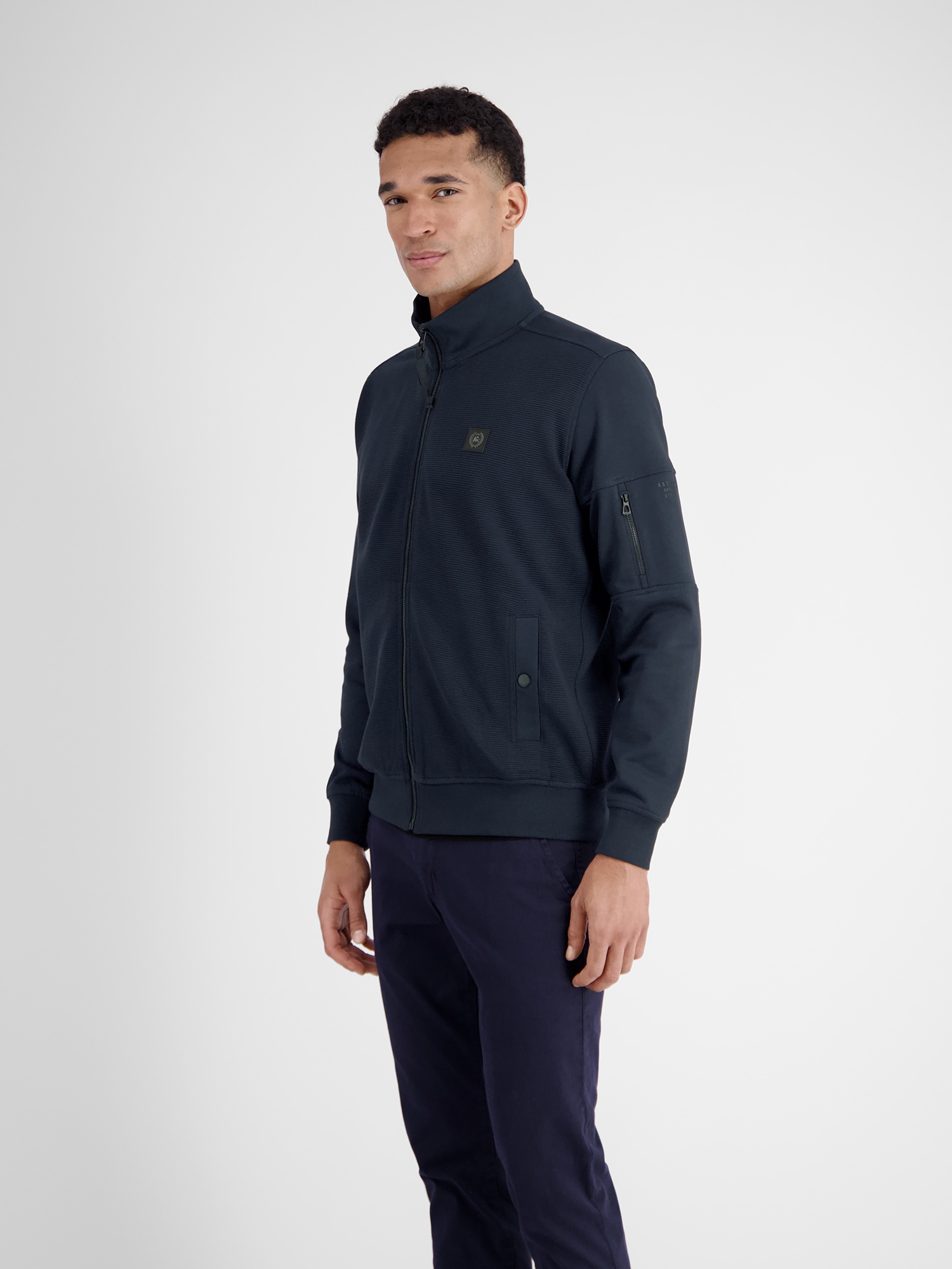 LERROS Sweatjacke »Herren Sweatjacke in Struktur-Baumwollqualität«