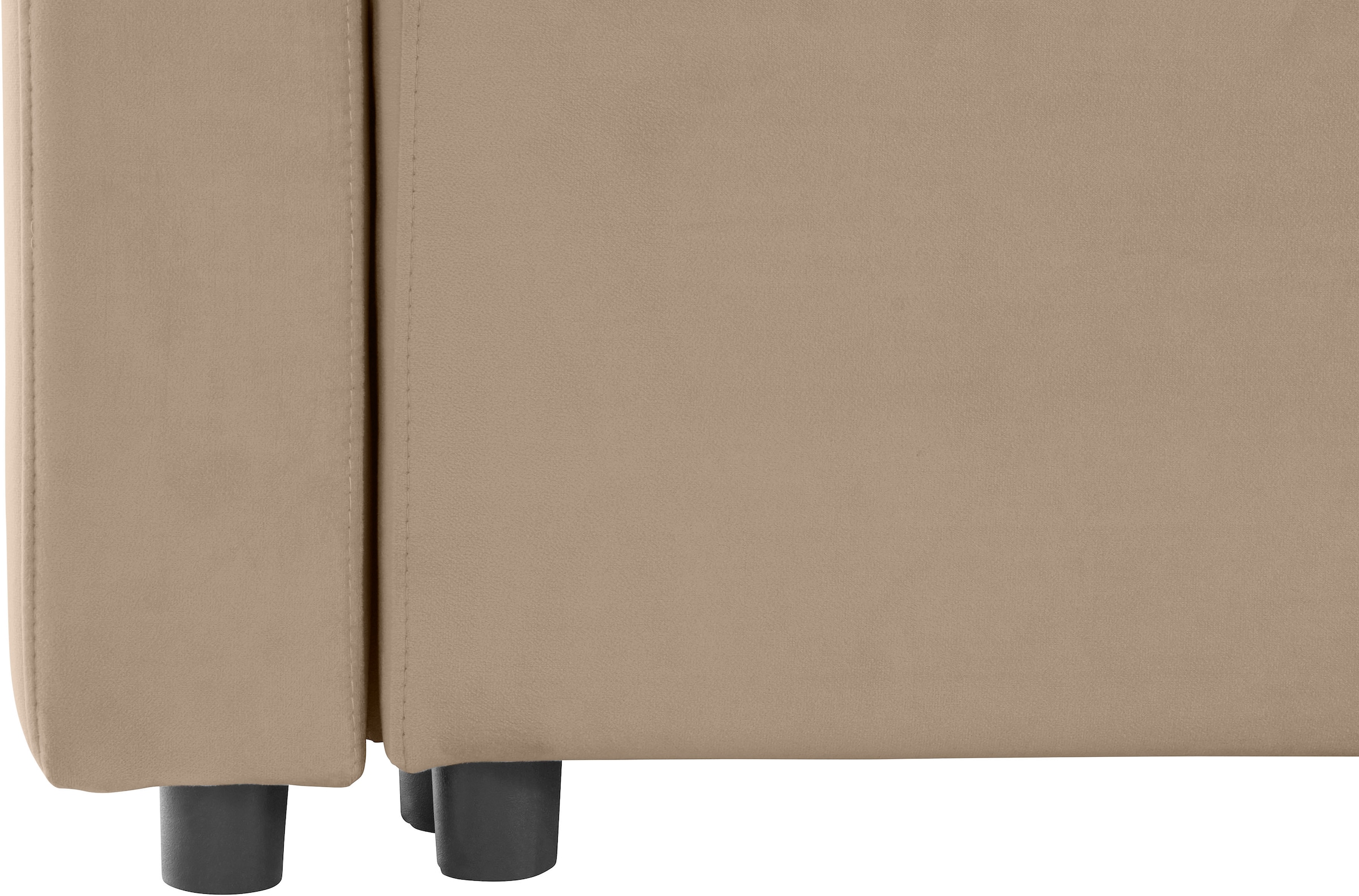 INOSIGN Ecksofa »Marva 3tlg. L-Form«, beide Armlehnelemente ausziehbar für Bettfunktion, mit Bettkasten