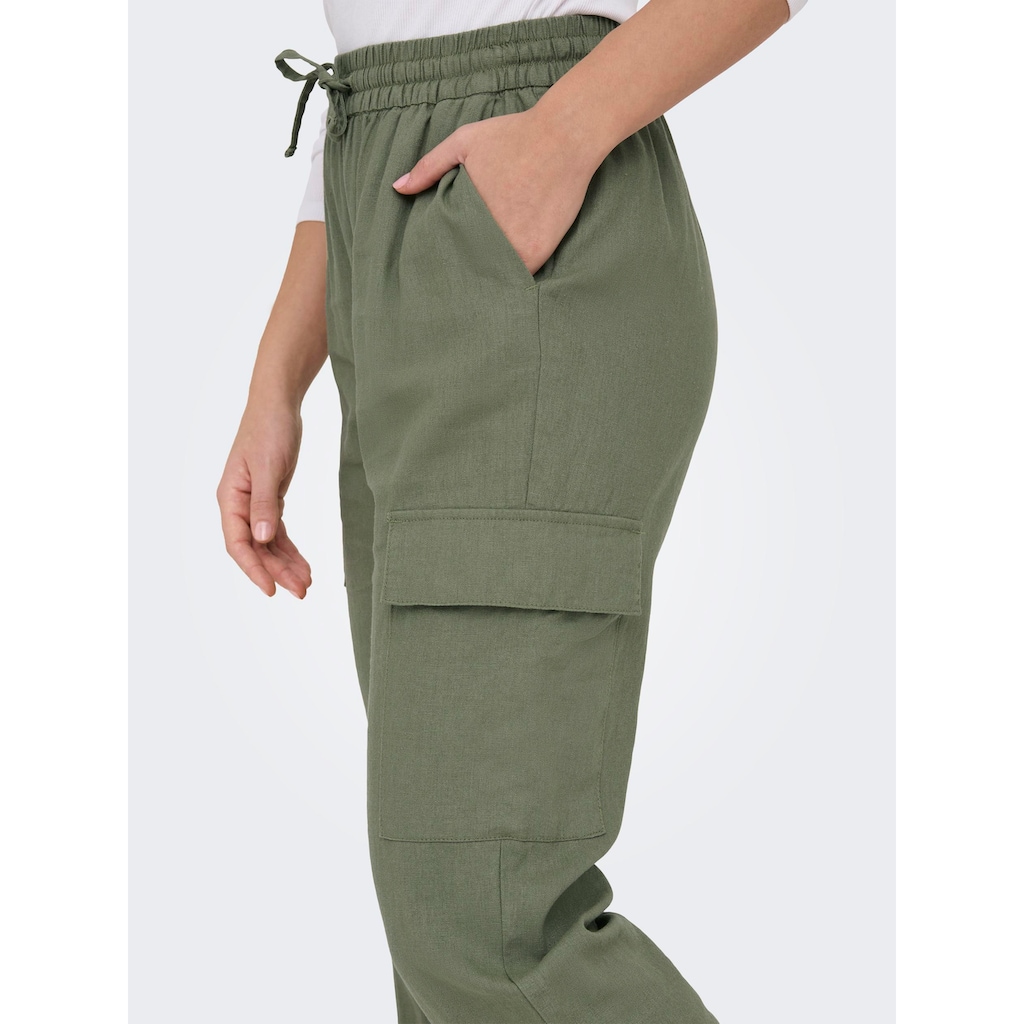 ONLY Cargohose »ONLCARO MW LIN PULL-UP CARGO PNT NOOS«