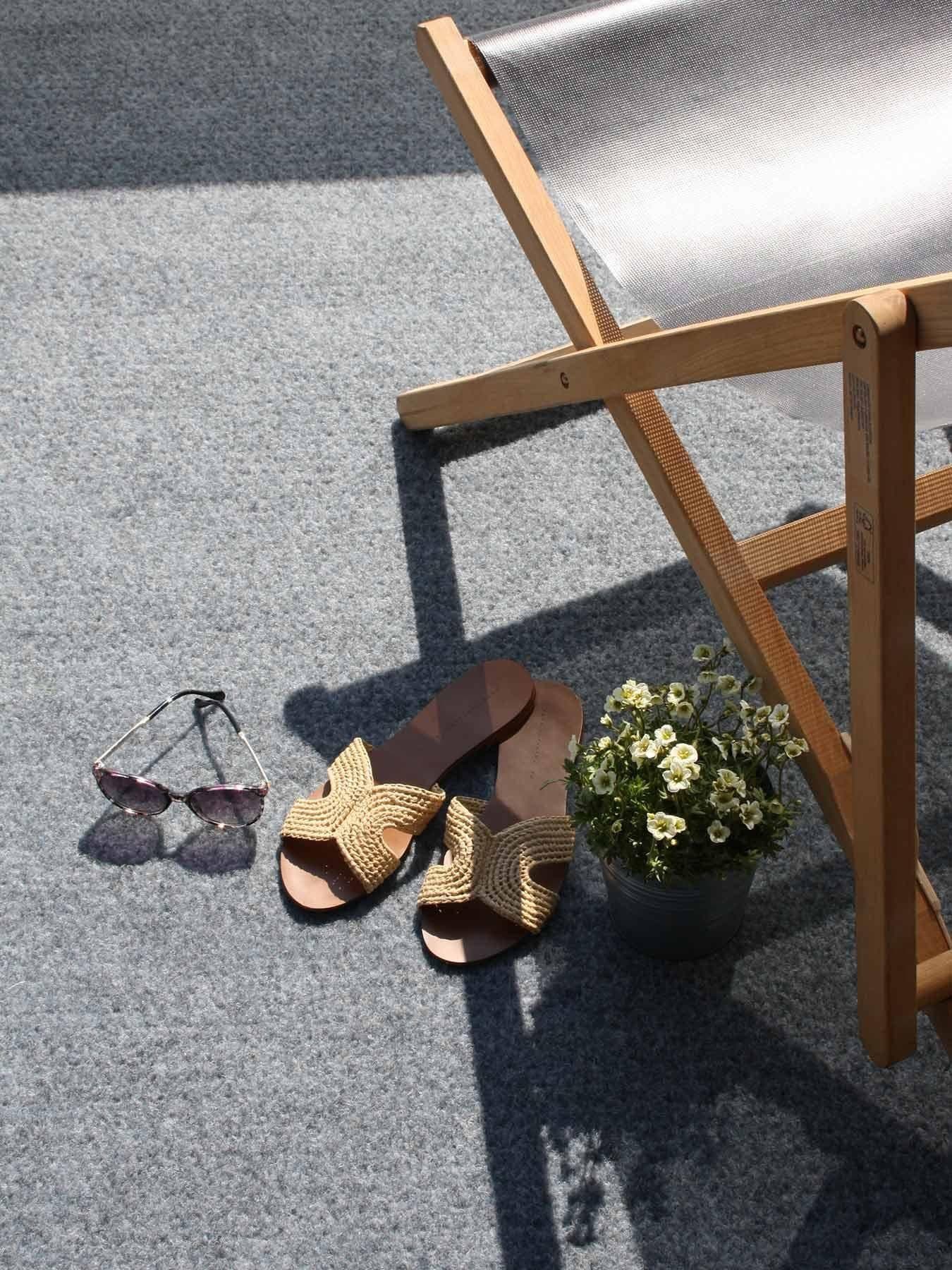 Primaflor-Ideen in Textil Kunstrasen »GREEN, Made in Netherlands«, rechteckig, 7,5 mm Höhe, Rasenteppich, graublau, mit Noppen, strapazierfähig