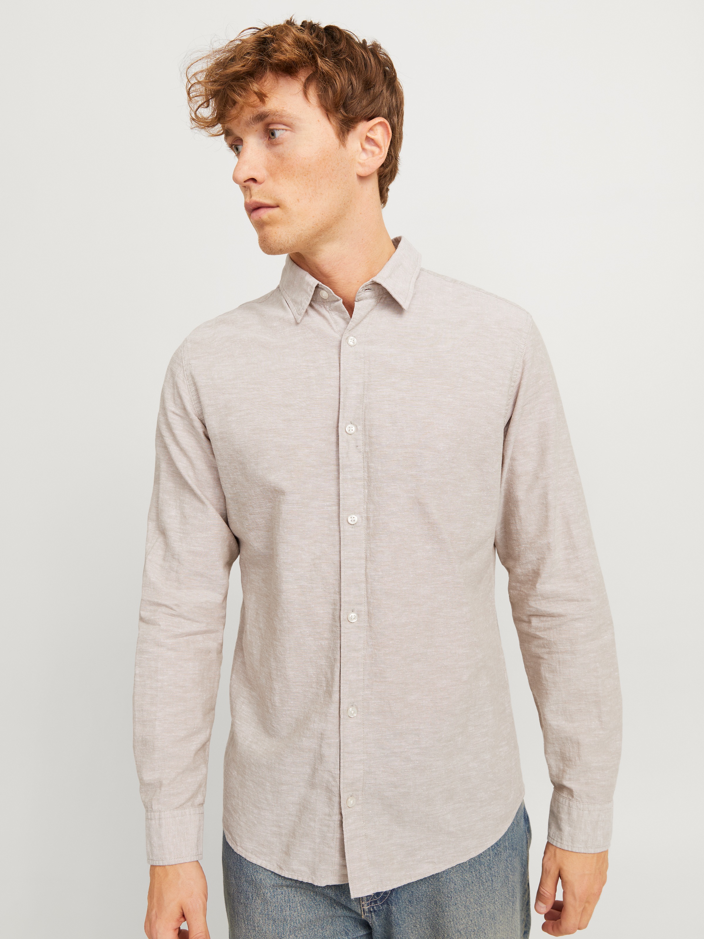 Jack & Jones Langarmhemd »JJEBREEZE SHIRT LS SN«, mit Hemdkragen