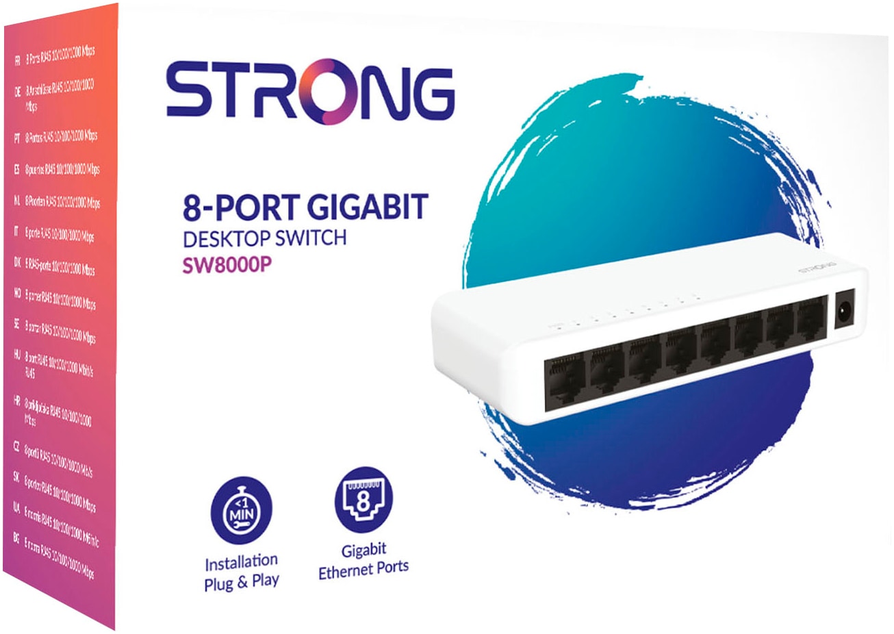 Strong Netzwerk-Switch »8-Port Gigabit Switch 10/100/1000 Mbit/s«