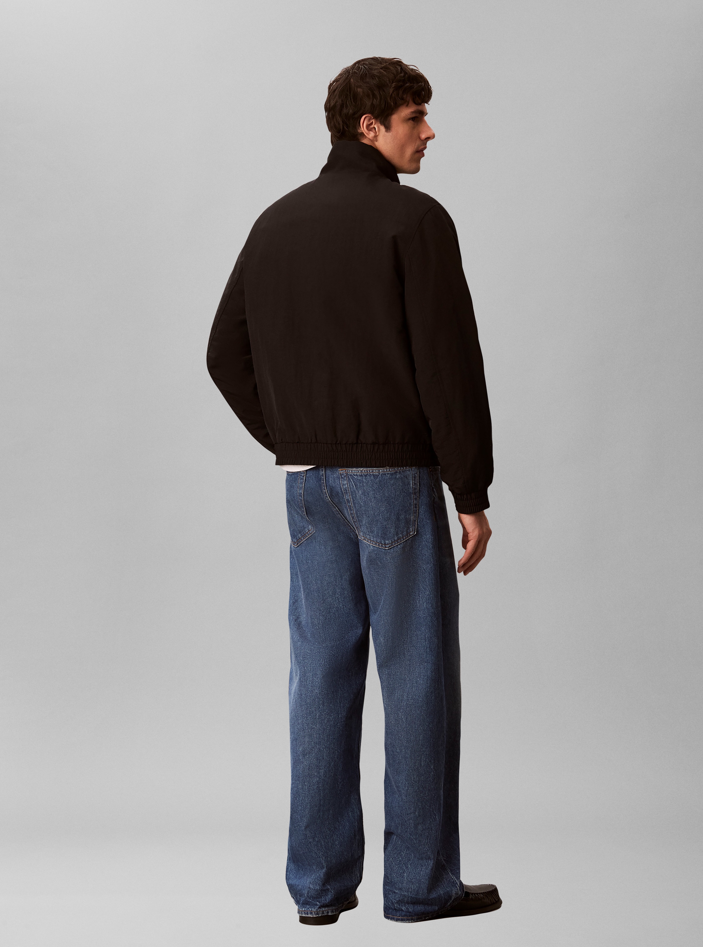 Calvin Klein Jeans Blouson Col montant, zip 2 voies, coupe régulière, rembourré