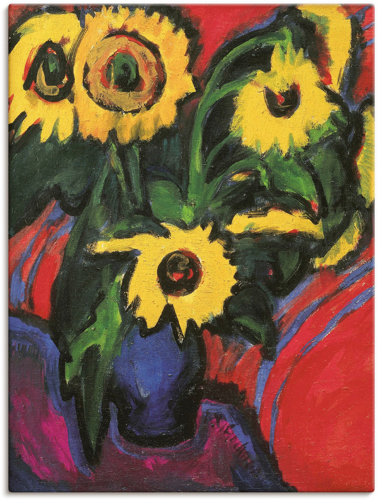 Image of Artland Wandbild »Sonnenblummen. 1909/18«, Blumen, (1 St.), in vielen Grössen & Produktarten -Leinwandbild, Poster, Wandaufkleber / Wandtattoo auch für Badezimmer geeignet bei Ackermann Versand Schweiz