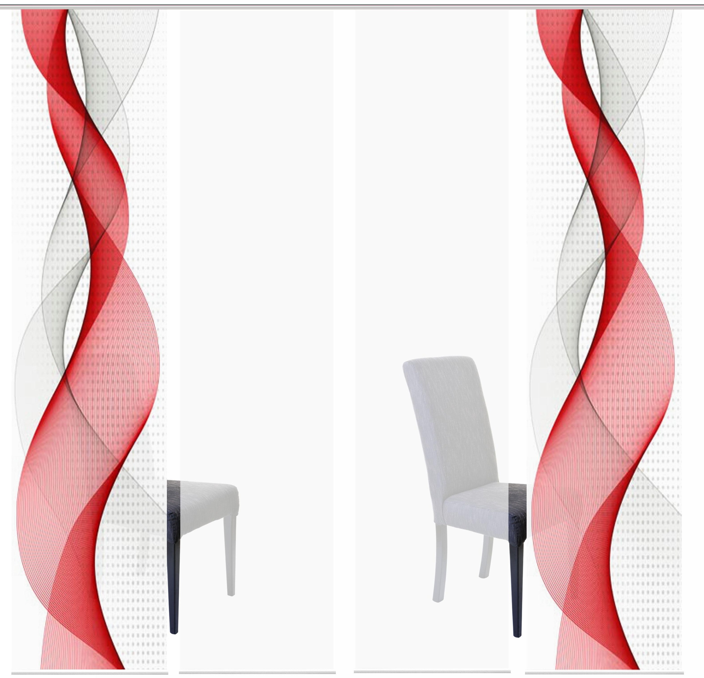 Image of HOME WOHNIDEEN Schiebegardine »OPALIA 4ER SET«, (4 St.), HxB: 245x60 bei Ackermann Versand Schweiz