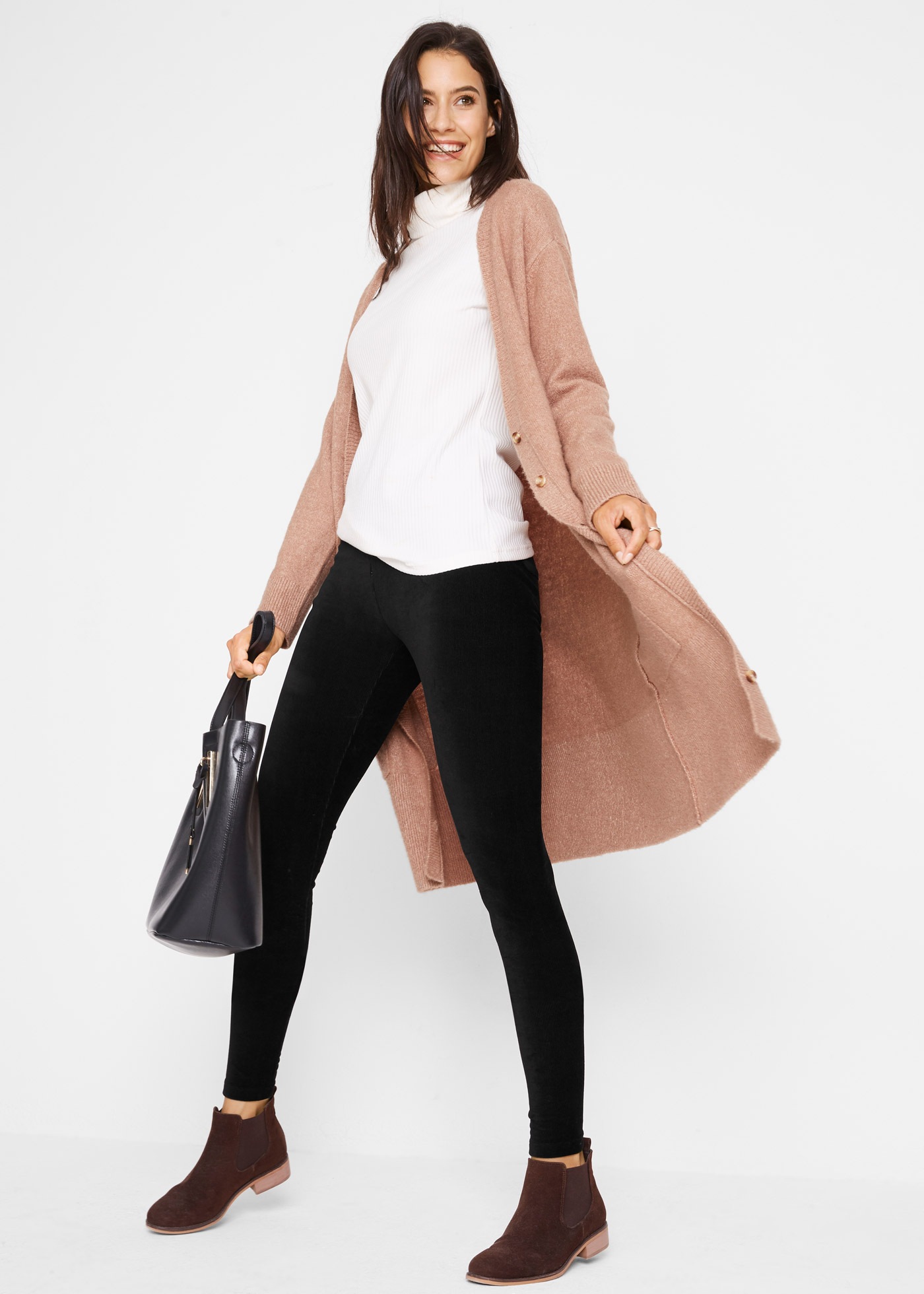 bonprix Leggings »Feincord-Leggings mit breitem Komfortbund«  aus Feincord, mit Elasthan-Anteil, Skinny Fit