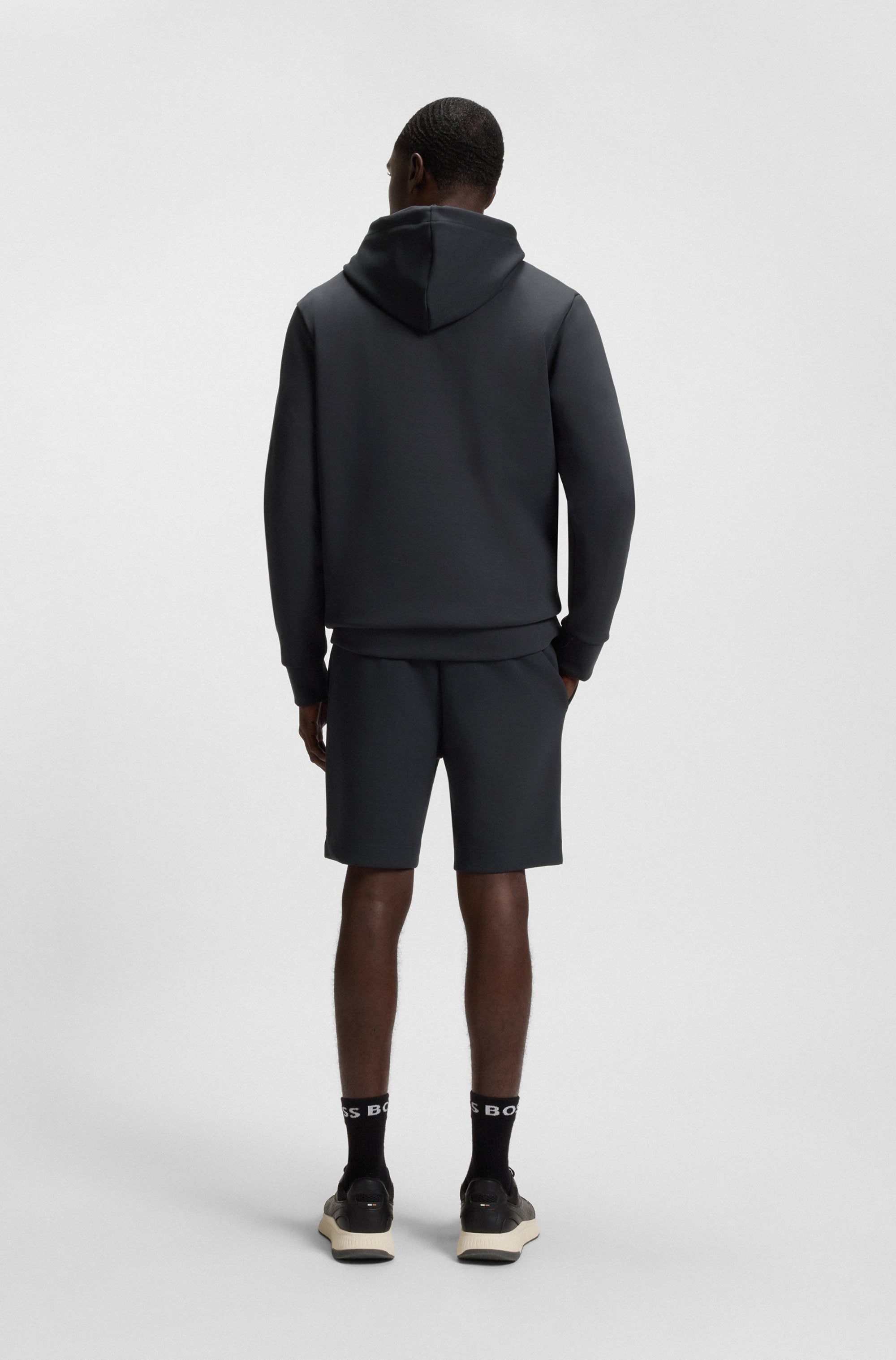 BOSS GREEN Kapuzensweatshirt »Soody Zone«, mit geprägtem Logo und sportiven Streifen