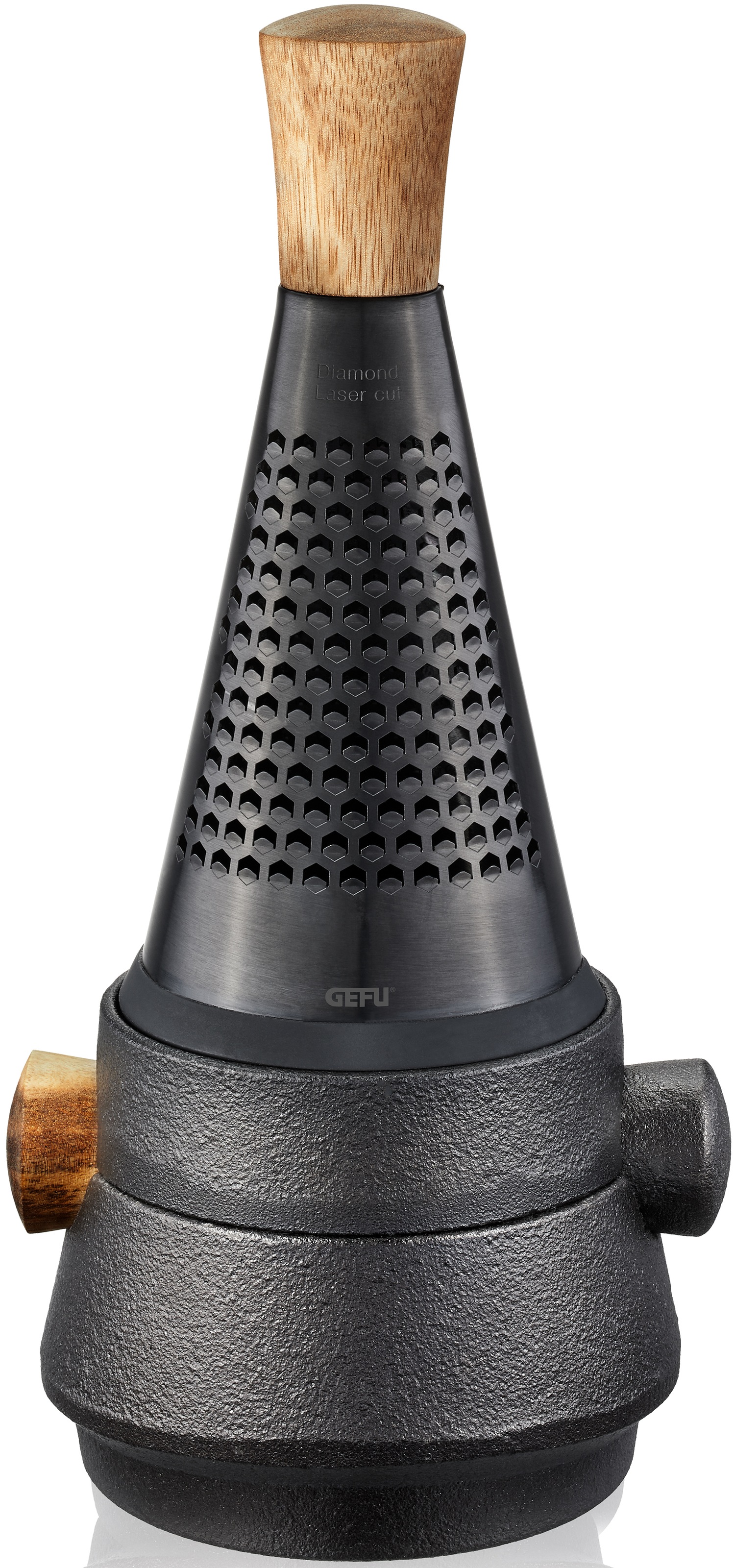 Image of GEFU Küchenreibe »Spicetower X-PLOSION®«, Griff aus Akazienholz und Antirutschfuss bei Ackermann Versand Schweiz