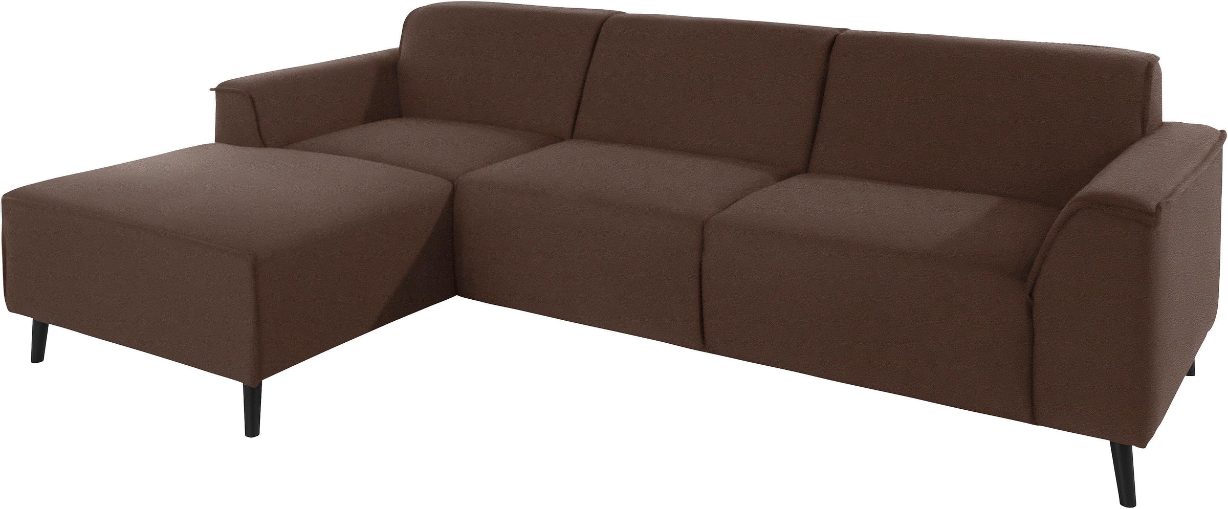 Image of DOMO collection Ecksofa "Amora, inkl. Federkern, hoher Sitzkomfort, Breite 268 L-Form" Komfortsitzhöhe 47 cm, Fusshöhe passend für gängige Saugroboter