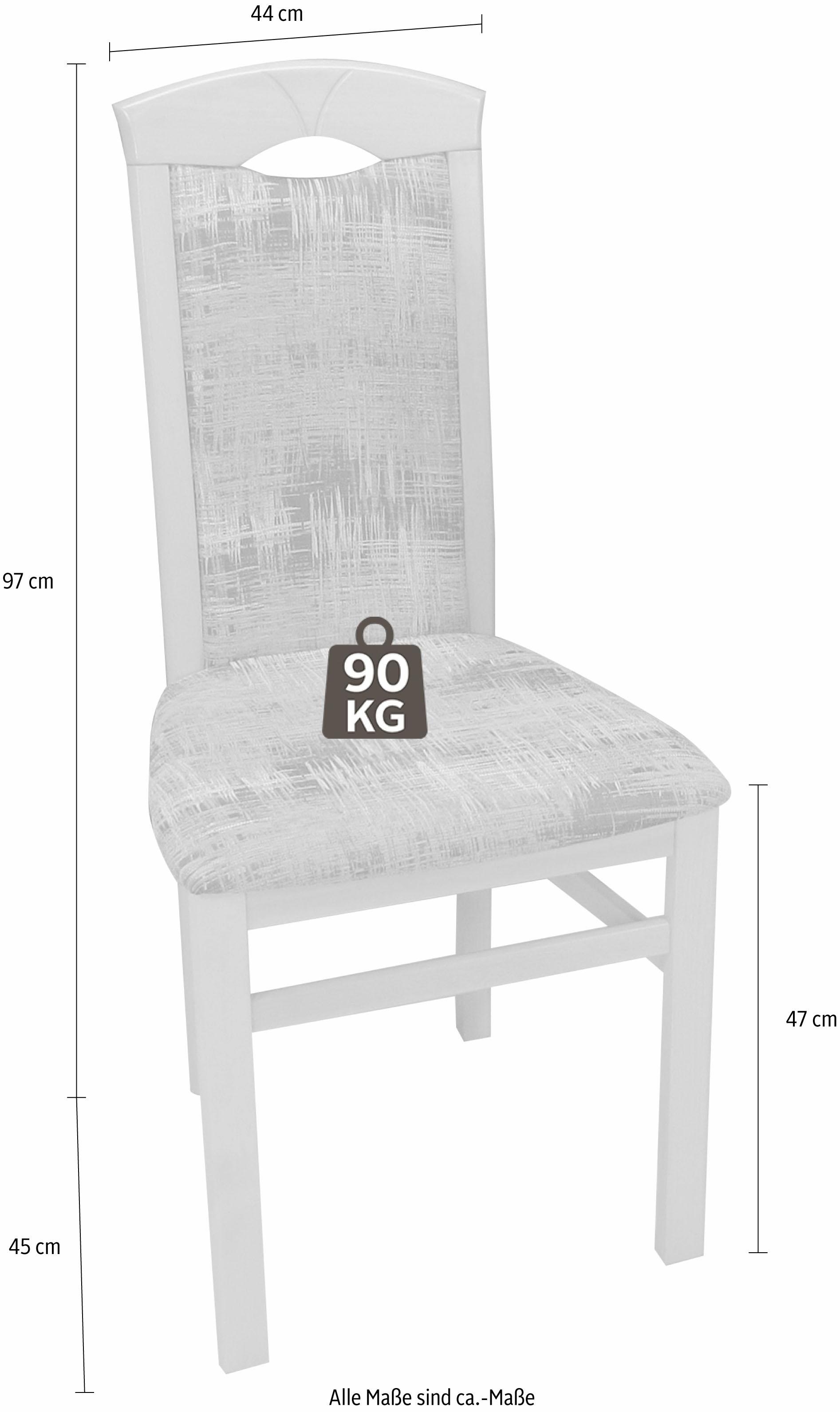 Home affaire Chaise à 4 pieds (Set) 2 cuis