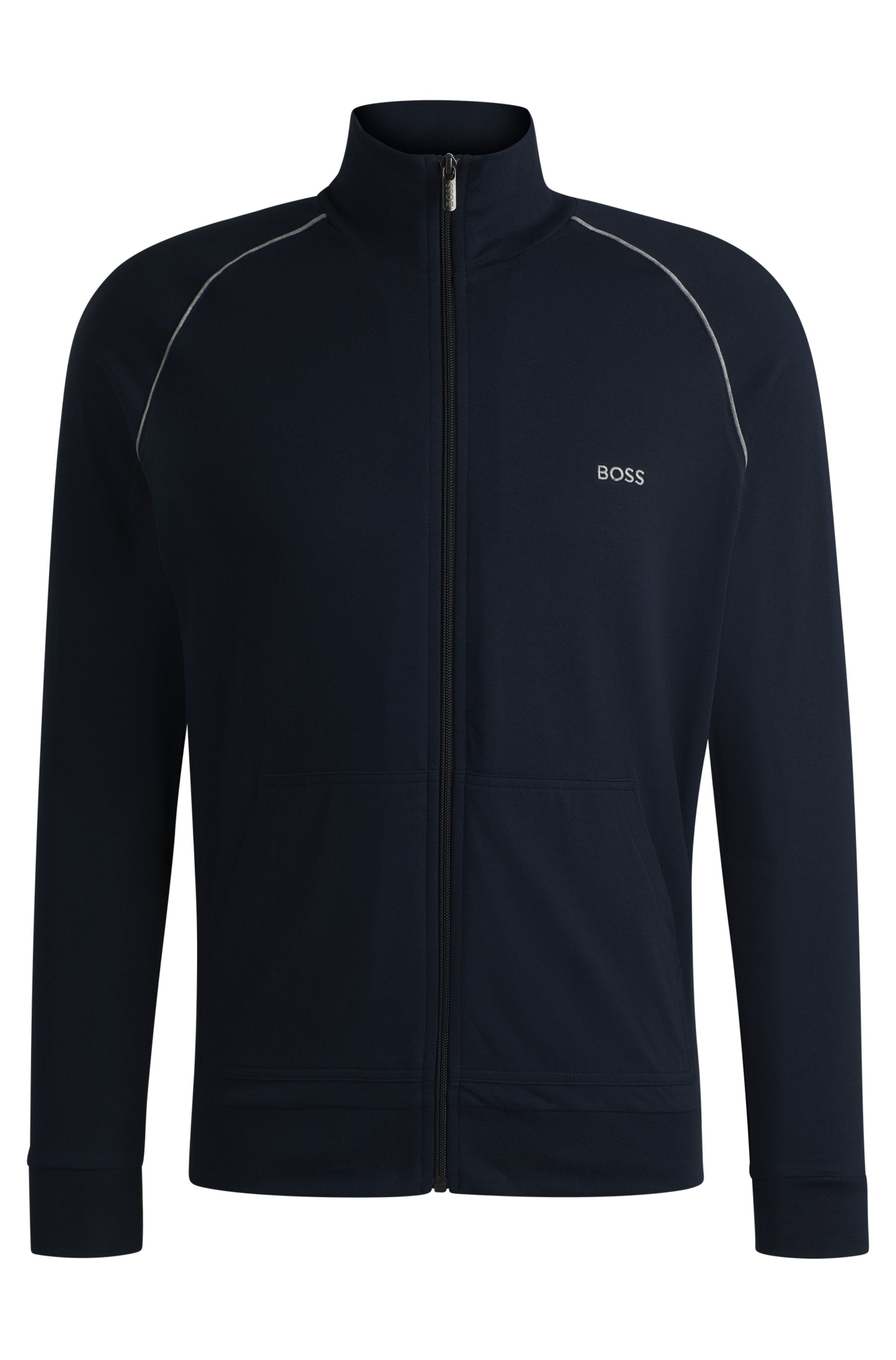 BOSS Sweatjacke »Mix&Match Jacket Z«, mit Kontrastnaht am Ärmel