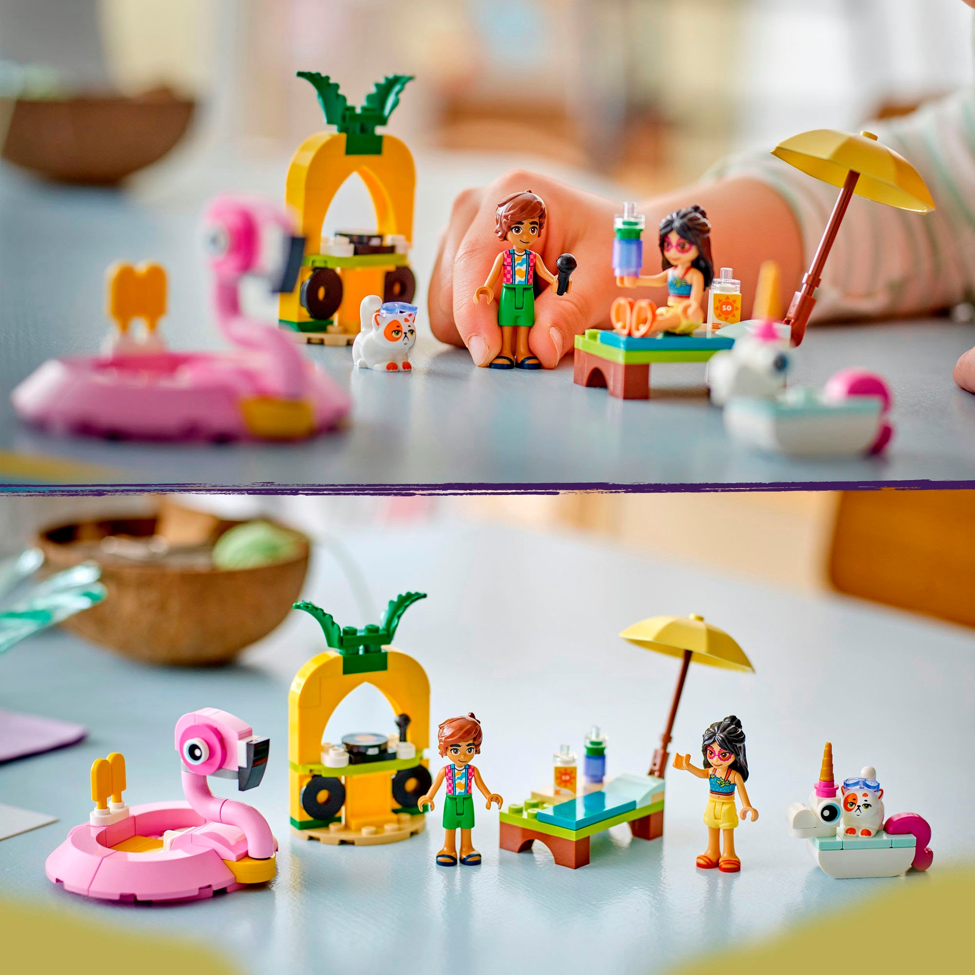 LEGO® Konstruktionsspielsteine »Poolparty mit Einhorn und Flamingo (42658), LEGO Friends« Made in Europe