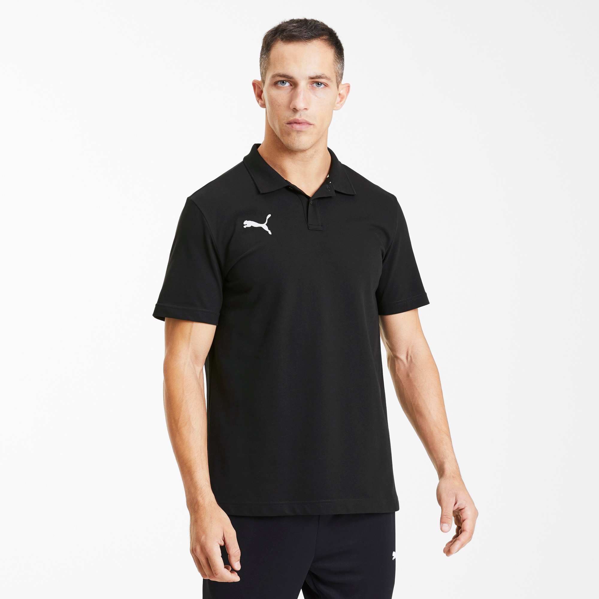 Image of PUMA Poloshirt "TEAMGOAL 23 CASUALS POLO" Slim Fit Passform, Kurzarm, mit Reissverschluss, normale Kragenform