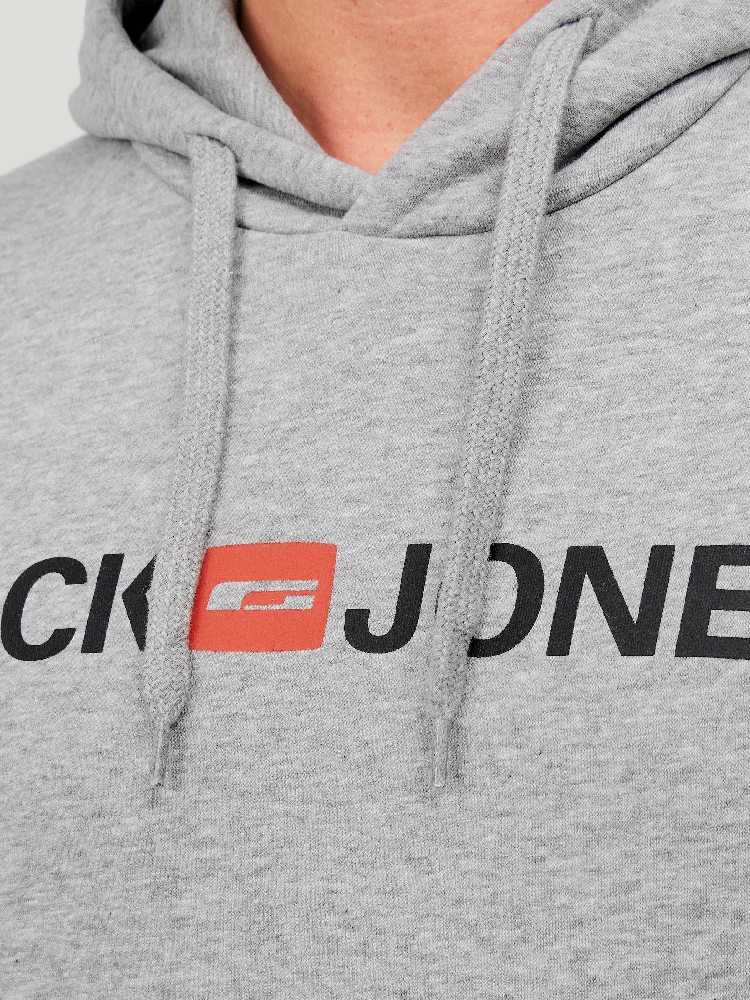 Jack & Jones Kapuzensweatshirt »JJECORP Hoodie mit Logo und hohem Tragekomfort« bedruckt, casual, regular fit, Baumwollmischung, Rundhals