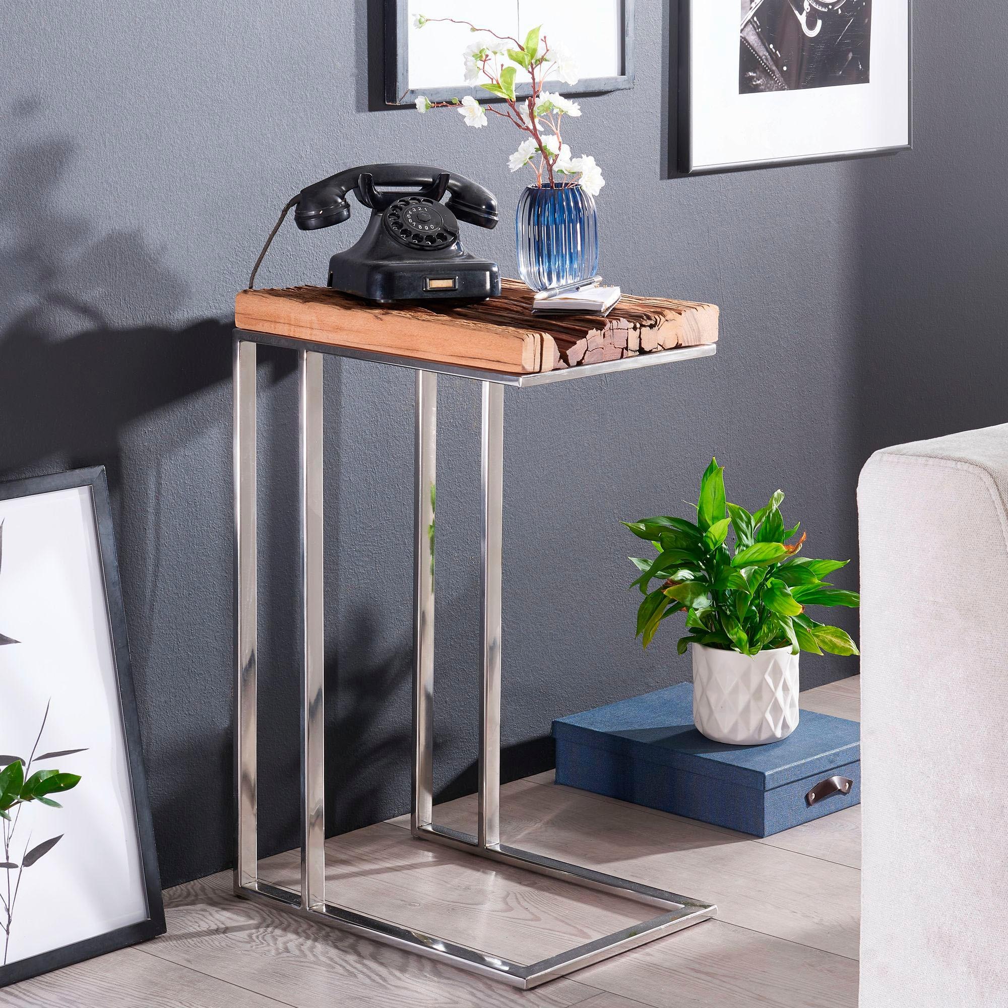 Image of Home affaire Beistelltisch »Priya«, aus Massivholz und Metall bei Ackermann Versand Schweiz