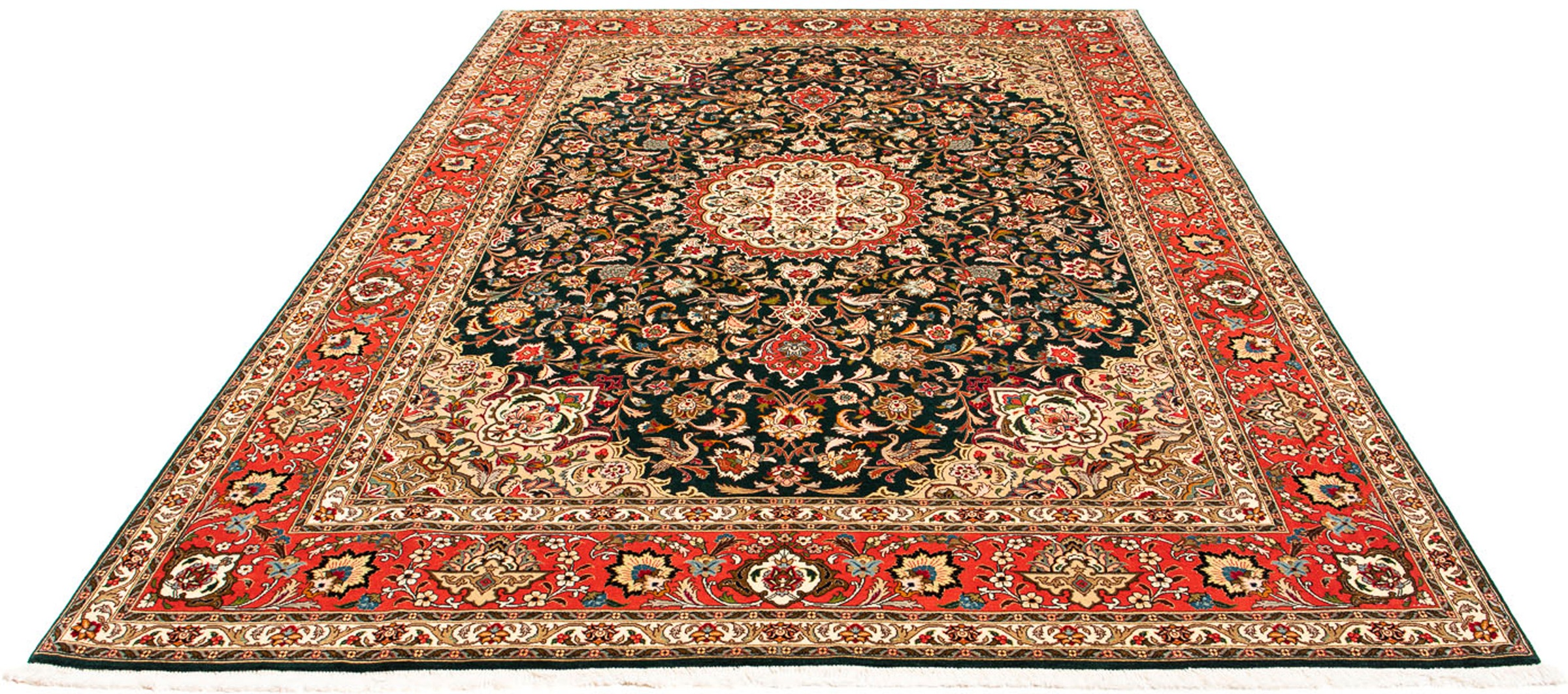 Image of morgenland Orientteppich »Perser - Täbriz - Royal - 295 x 198 cm - rot«, rechteckig, 7 mm Höhe, Wohnzimmer, Handgeknüpft, Einzelstück mit Zertifikat bei Ackermann Versand Schweiz