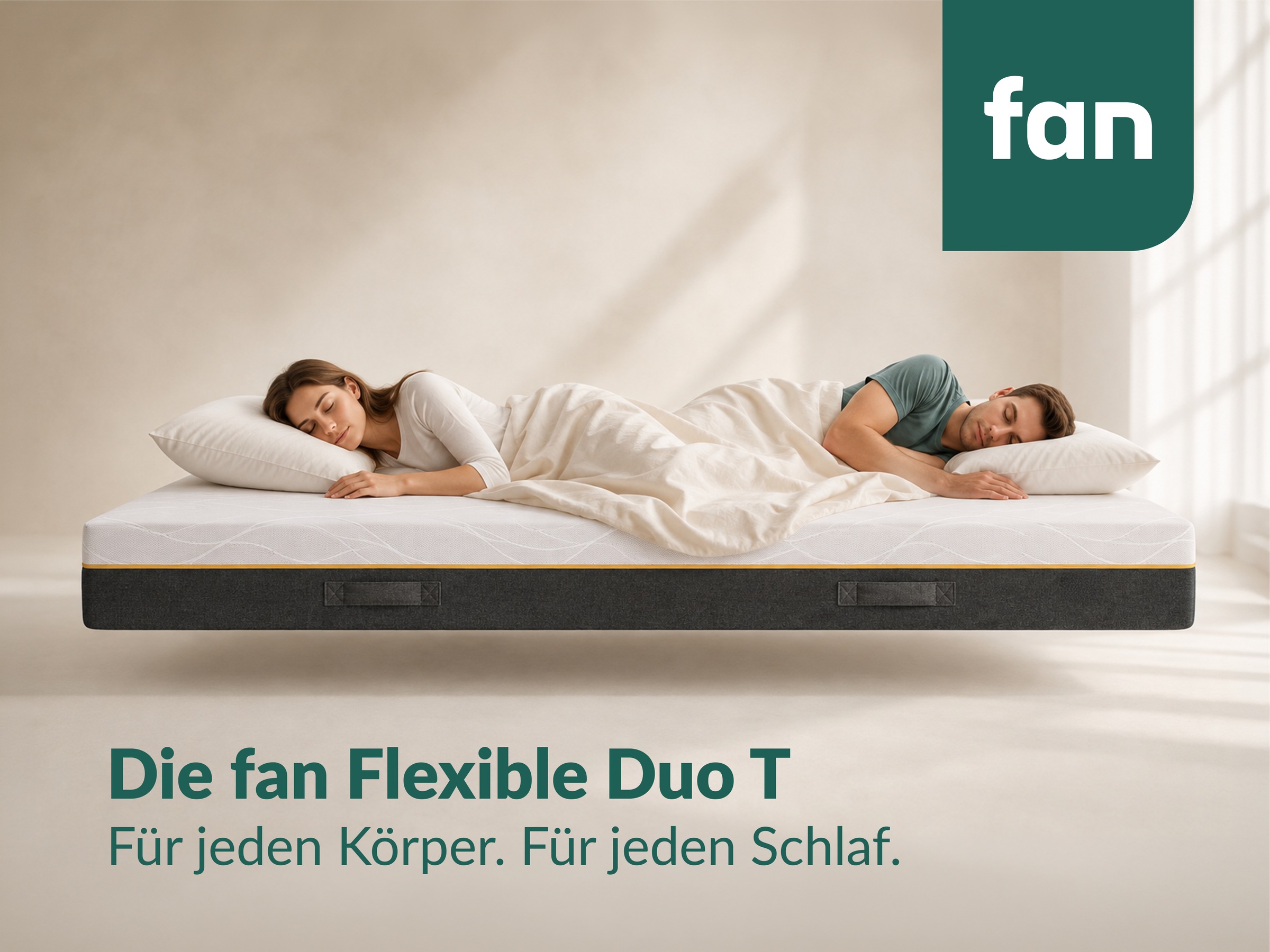 fan Matelas à ressorts ensachés »fan Flexible Duo T, Matratze 90x200 cm, 140x200 cm & mehr, in H2/H3« 22 cm hoch 1.034 Federn 1 cuis tlg. Matelas réversible avec housse Pure Fresh, 1034 ressorts (pour 100 x 200 cm)