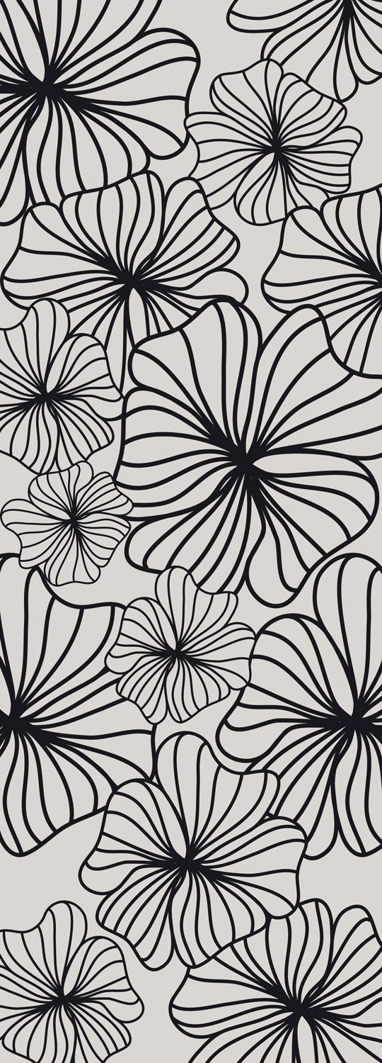 Image of queence Vinyltapete "Faustina" Motiv floral geblümt gemustert glatt 90x250cm, selbstklebend, kinderleichte Anbringung, Sticker