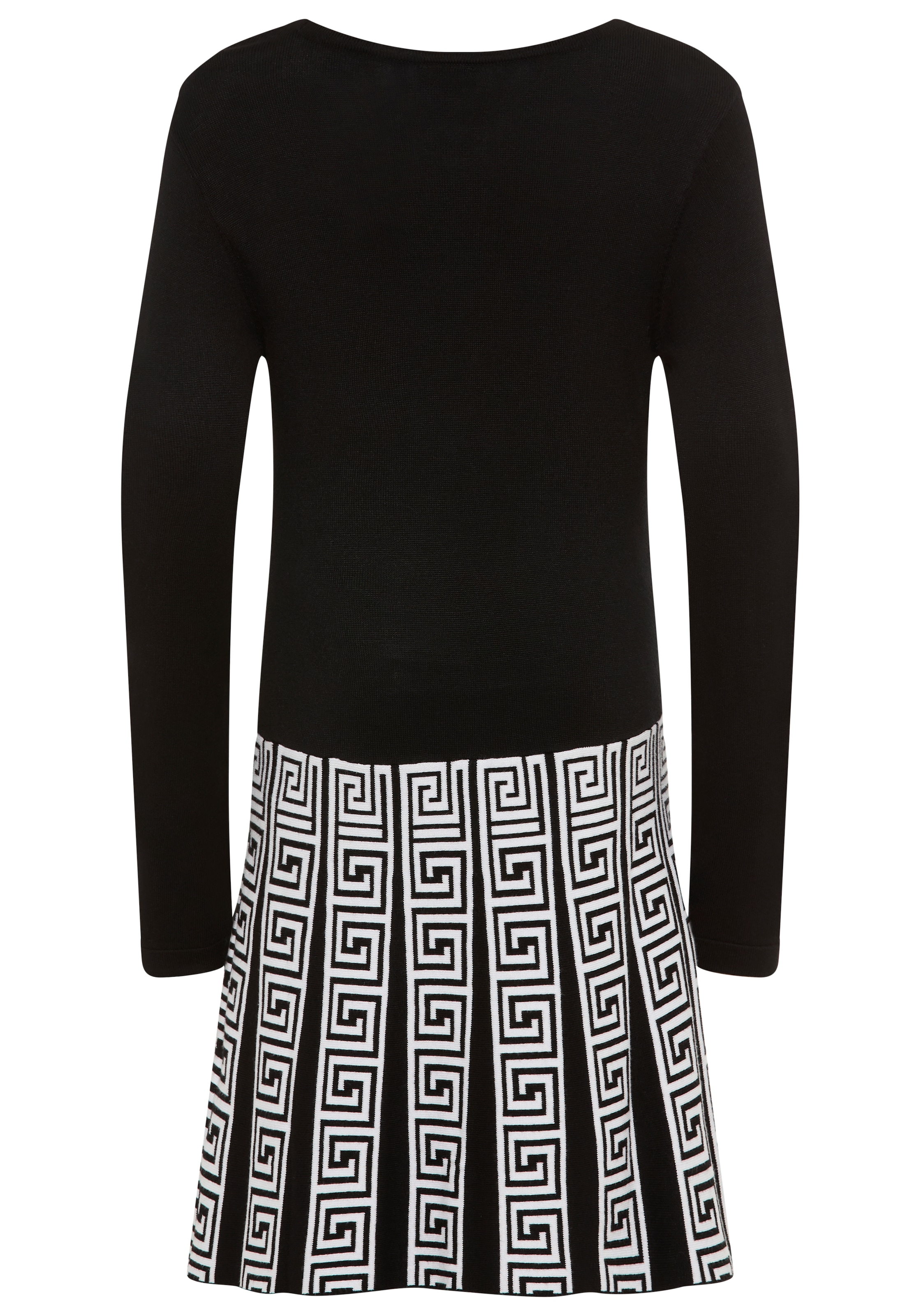 Bruno Banani Robe en tricot »Strickkleid mit Faltenrock und Jacquardmuster« NEUHEIT: BRUNO BANANI für TEENS! Trendiges Strickkleid