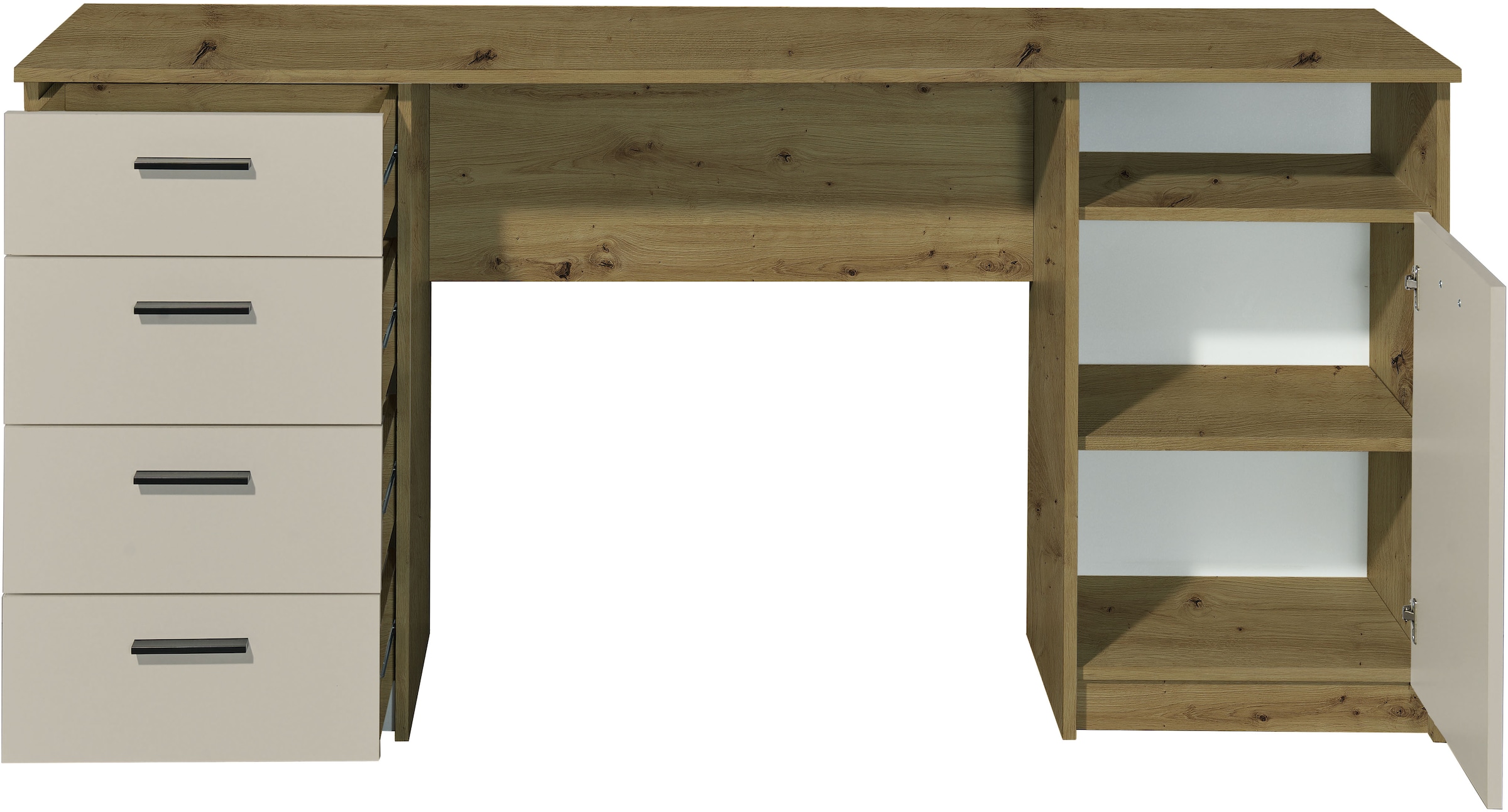 BEGA OFFICE Schreibtisch »Lotta, BxHxT 160x77x50 cm« 1 Stk. tlg. Breite 160cm, Vollauszug für Schubkästen