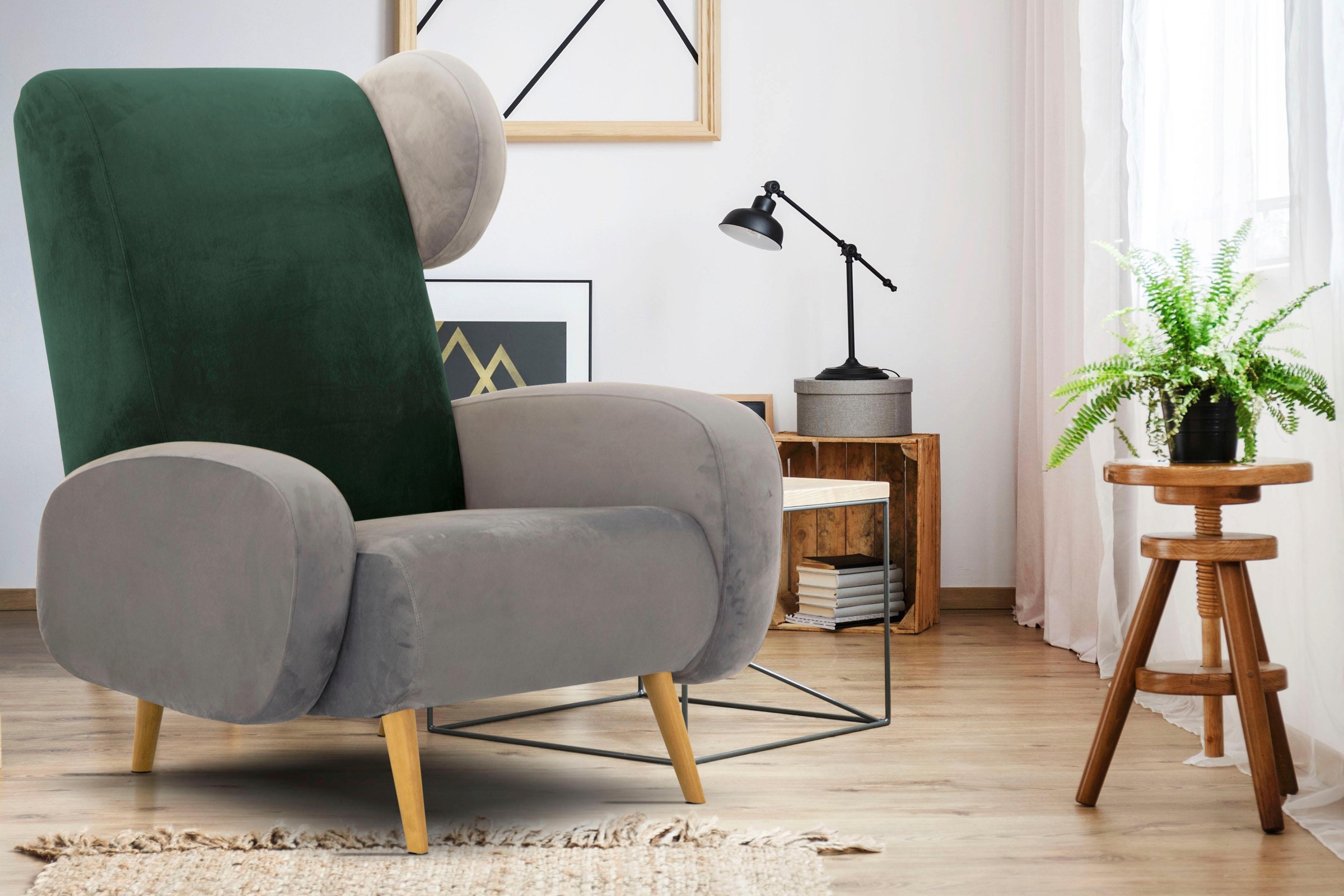 Home affaire Sessel »Gox Ohrensessel«, in aussergewöhnlicher stylischer Optik