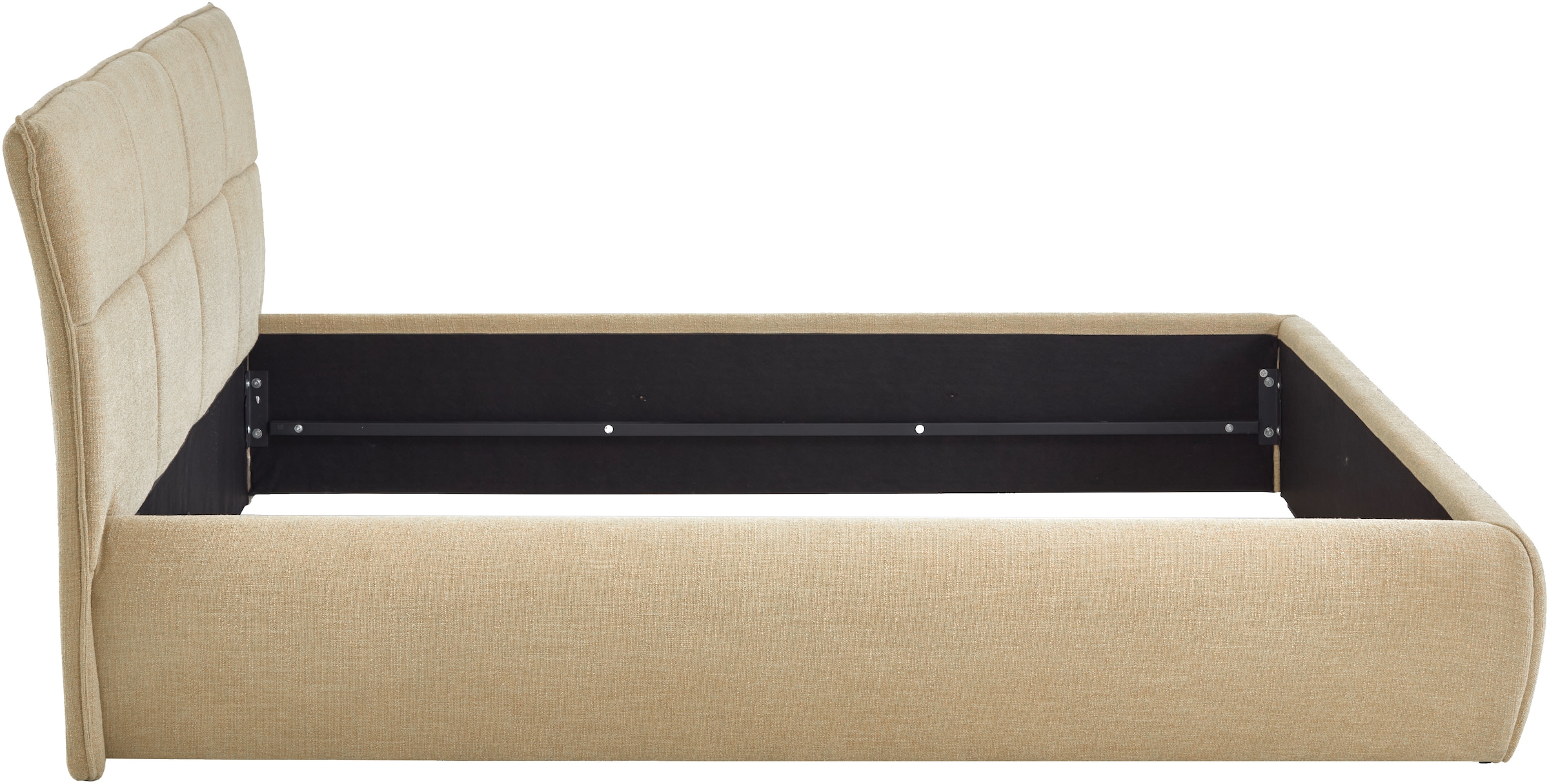 ATLANTIC home collection Polsterbett Polsterbett, Bezug mit Bouclé Charakter