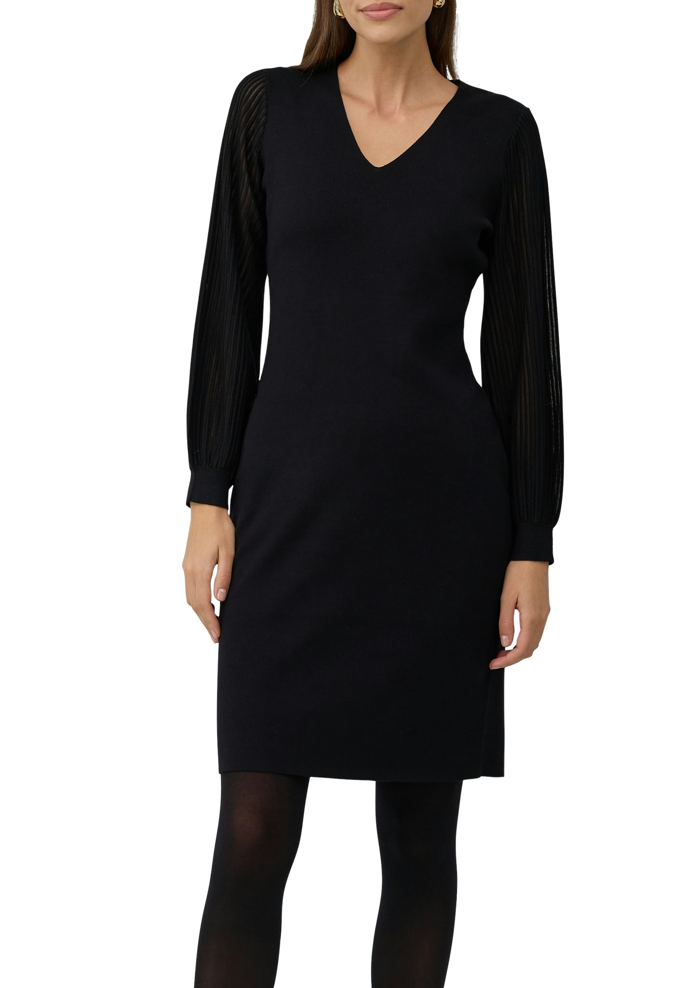 Image of s.Oliver BLACK LABEL Strickkleid mit V-Ausschnitt