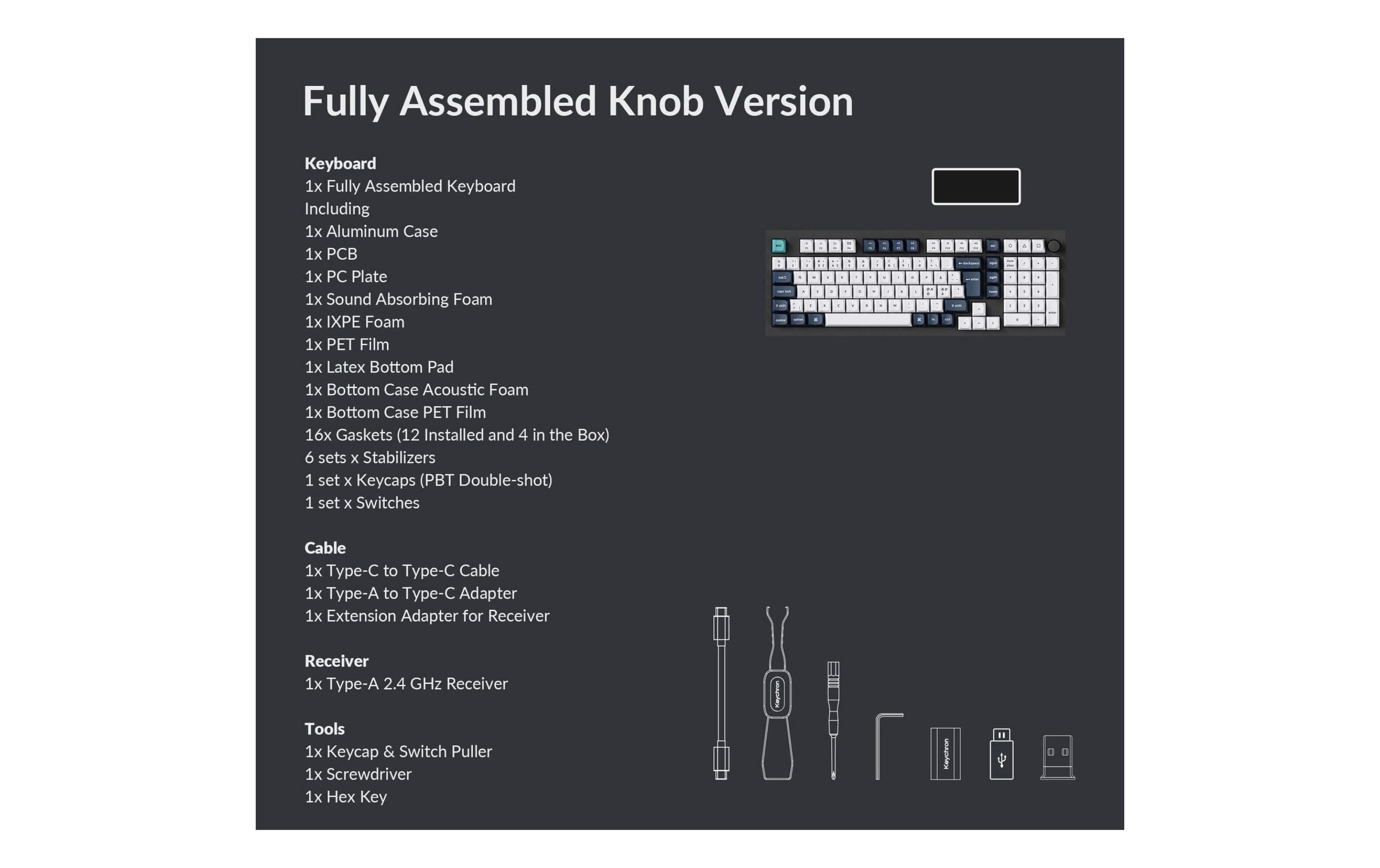  Gaming-Tastatur »Keychron Q5 Max Black QMK Red Switch« (Ziffernblock)