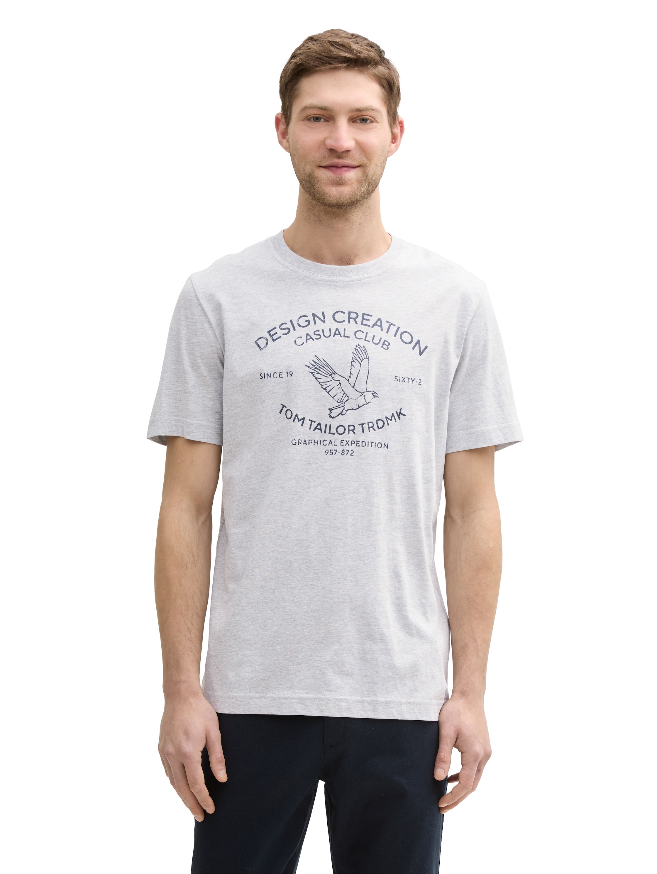 TOM TAILOR T-Shirt, (Packung, 2 tlg.), mit Frontprint