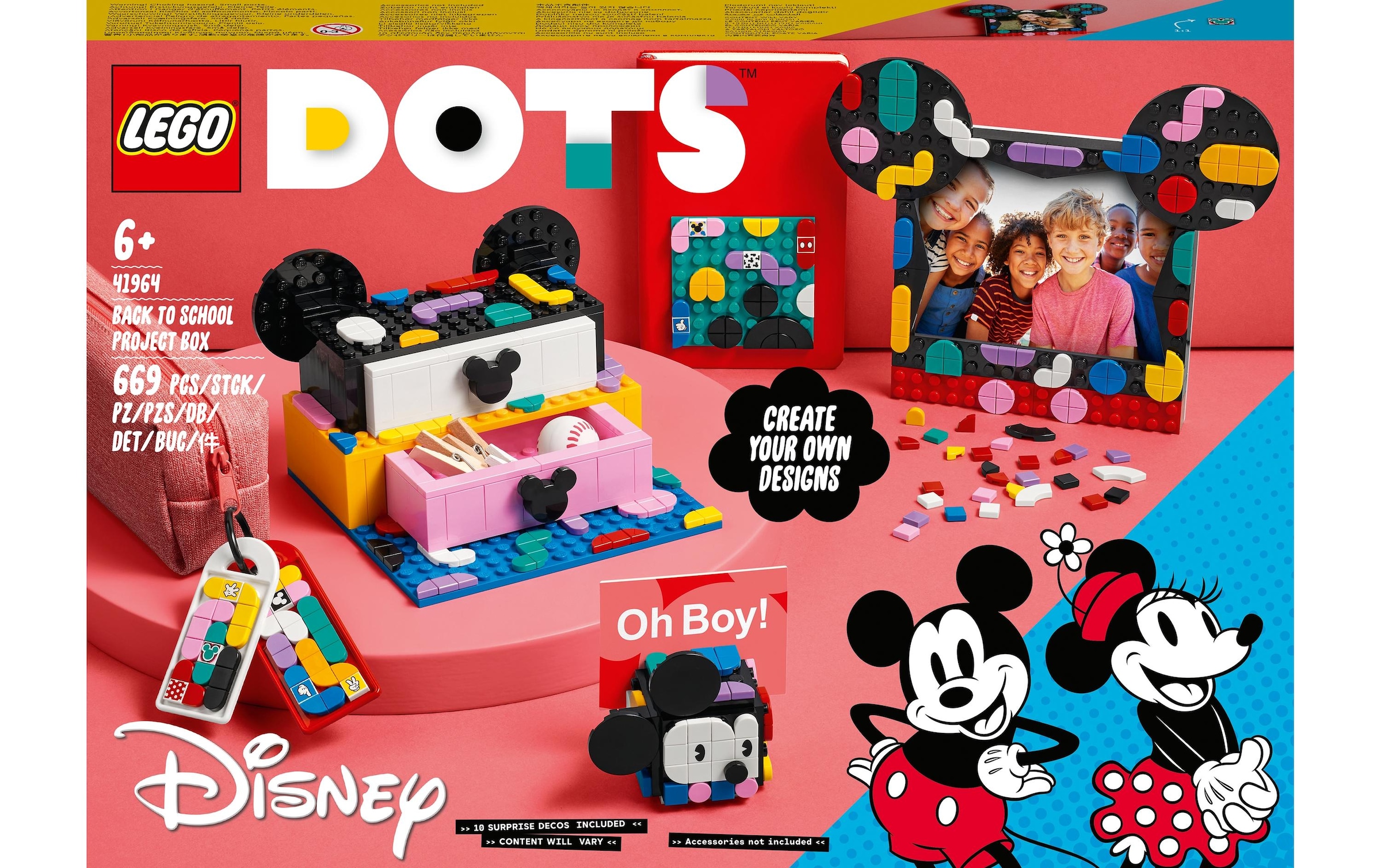 Image of LEGO® Konstruktionsspielsteine »LEGO DOTS Micky & Minnie Kreativbo«, (669 St.) bei Ackermann Versand Schweiz