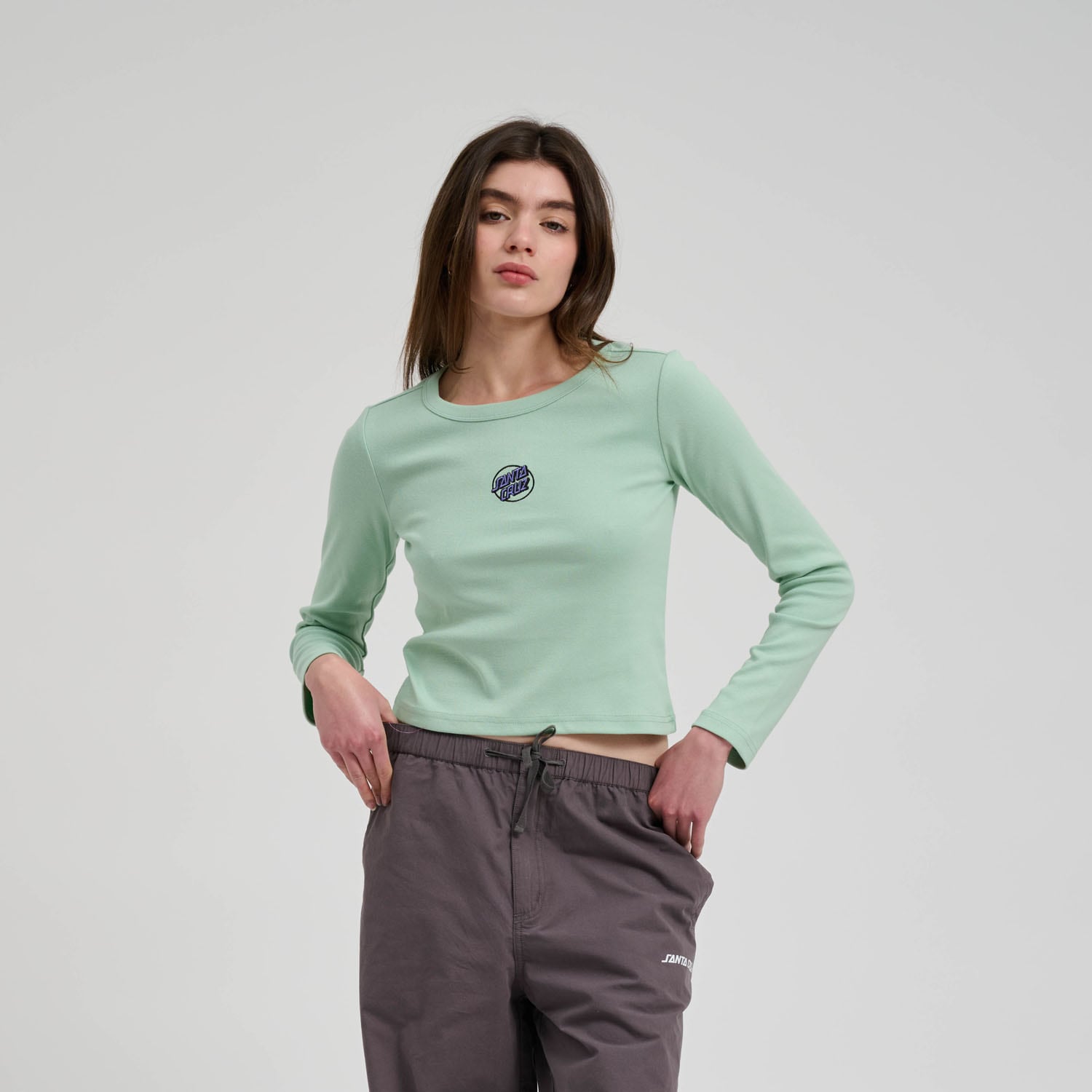 Image of Santa Cruz T-Shirt "PARTIAL DOT EMB LS T-SHIRT"