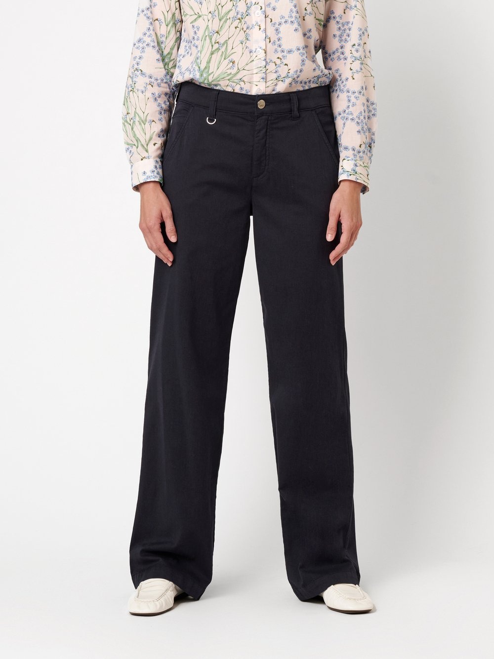 Image of TONI 5-Pocket-Hose "Liv Wide" aus Baumwollmix mit Modal, Regular-Fit - auch in Kurzgrösse erhältlich