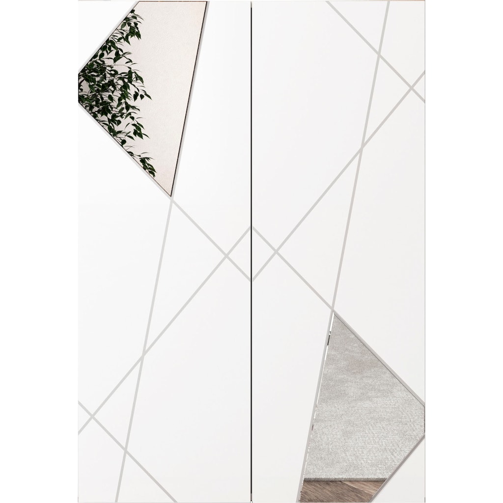 INOSIGN Schuhschrank »Vittoria mit Spiegel und Siebdruck«, Breite 78 cm